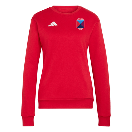 Belfast Harlequins Ladies Hockey Club - Womens Core Cotton Sweatshirt - Red -adidas- Stash Shop