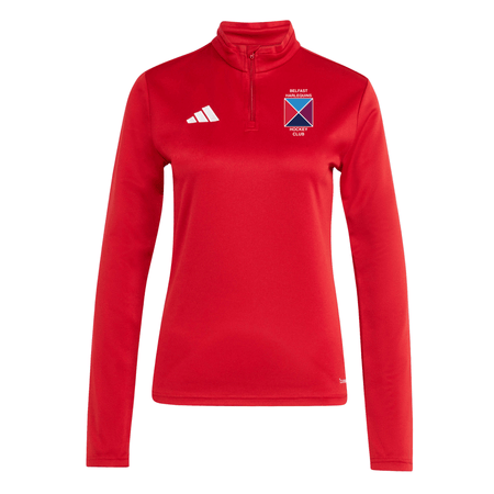 Belfast Harlequins Ladies Hockey Club - Womens Core Slim-Fit 1/4-Zip Training Top - Red -adidas- Stash Shop