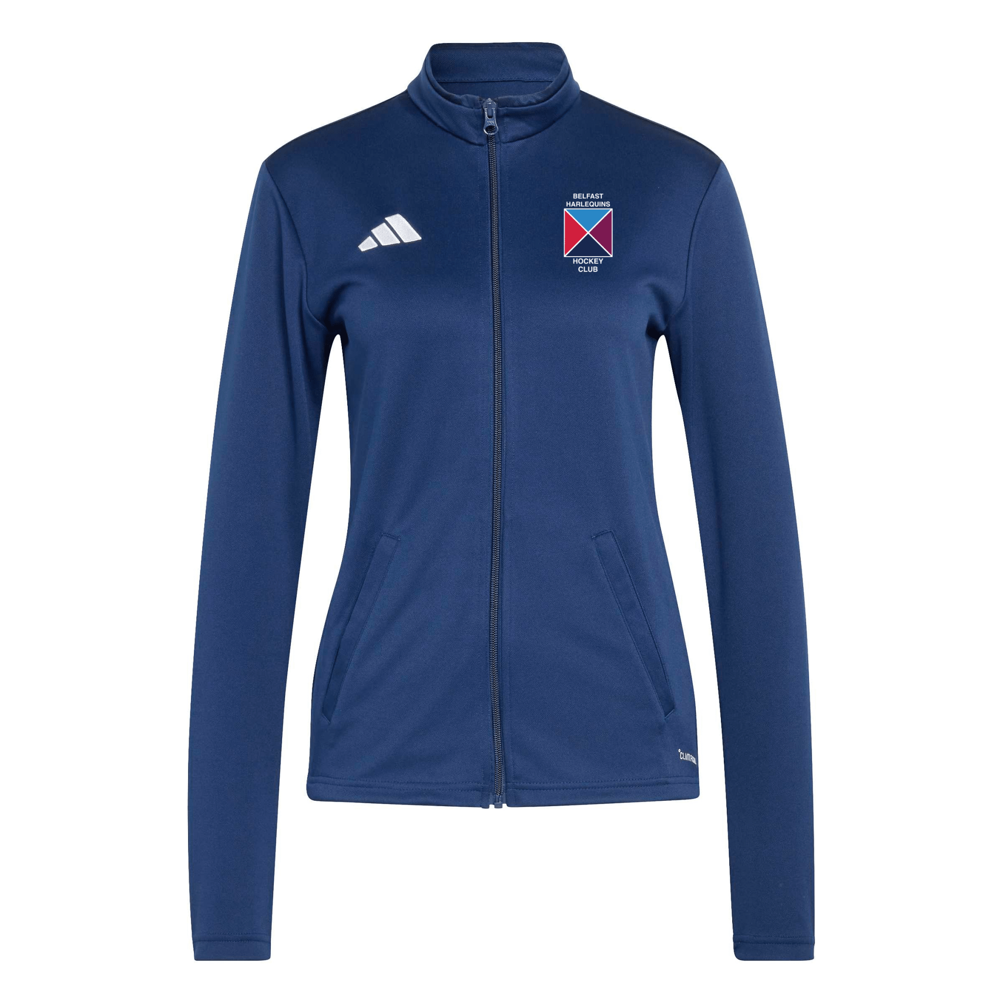 Belfast Harlequins Ladies Hockey Club - Womens Core Slim-Fit Track Jacket - Navy -adidas- Stash Shop