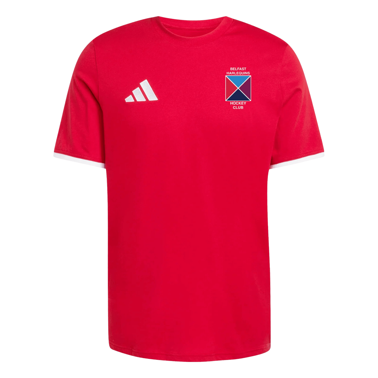 Belfast Harlequins Ladies Hockey Club - Womens Core SS Cotton Tee - Red -adidas- Stash Shop