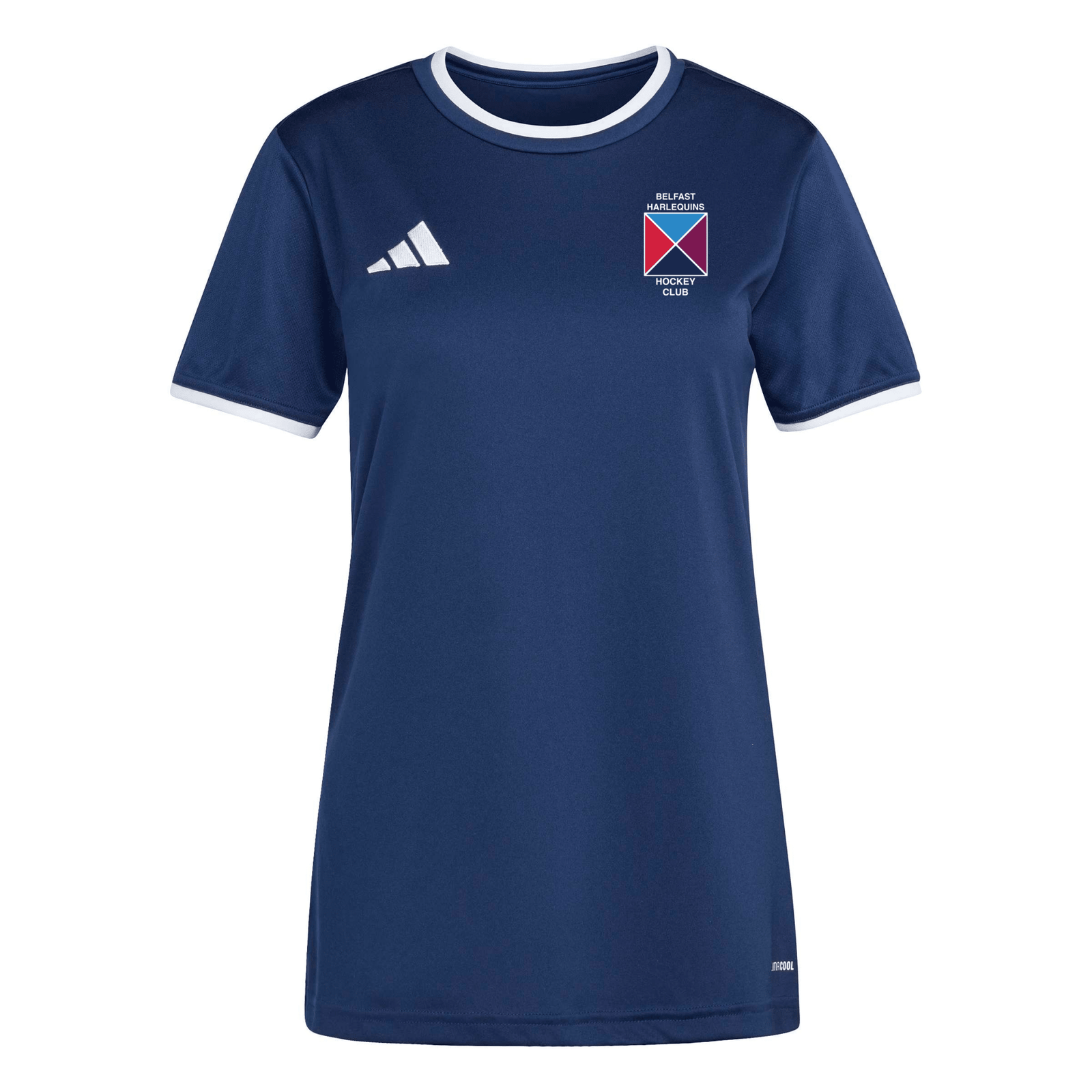Belfast Harlequins Ladies Hockey Club - Womens Core SS Shirt - Navy -adidas- Stash Shop