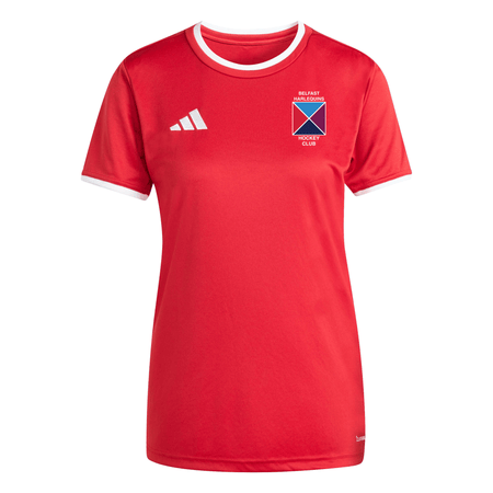Belfast Harlequins Ladies Hockey Club - Womens Core SS Shirt - Red -adidas- Stash Shop