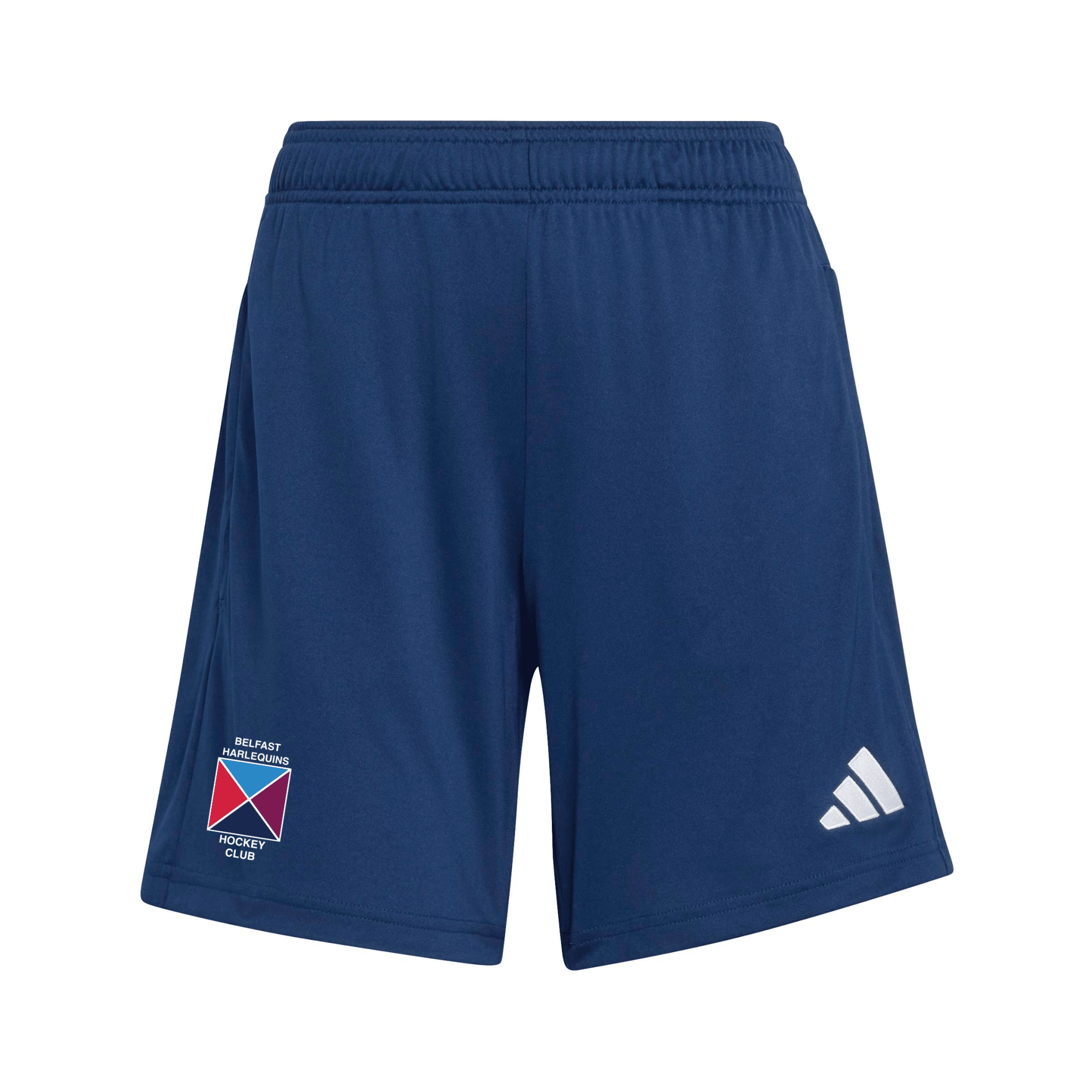 Belfast Harlequins Ladies Hockey Club - Womens Core Zip-Pocket Training Shorts - Navy -adidas- Stash Shop
