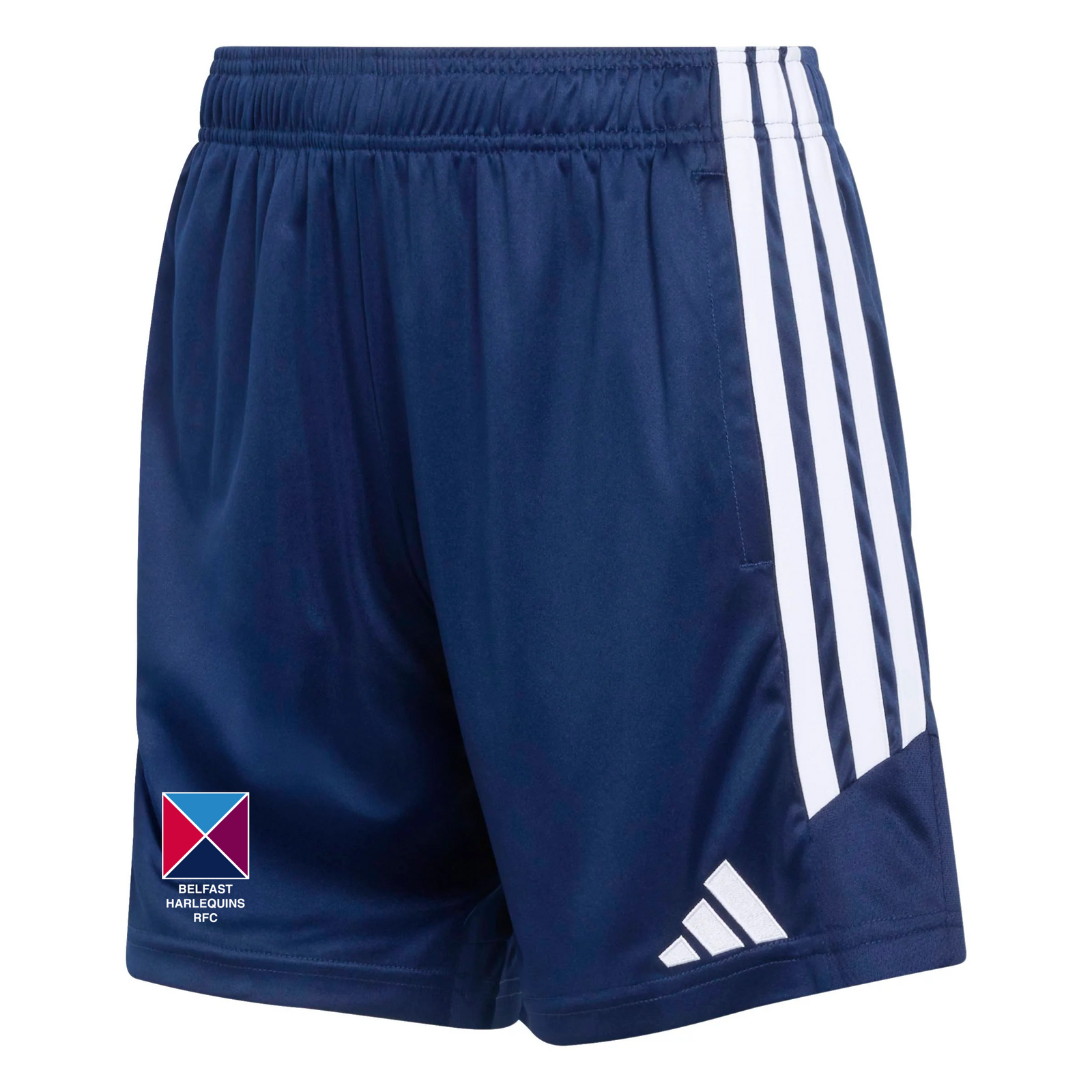 Belfast Harlequins Rugby Club - Womens Advantage League Zip-Pocket Training Shorts - Navy