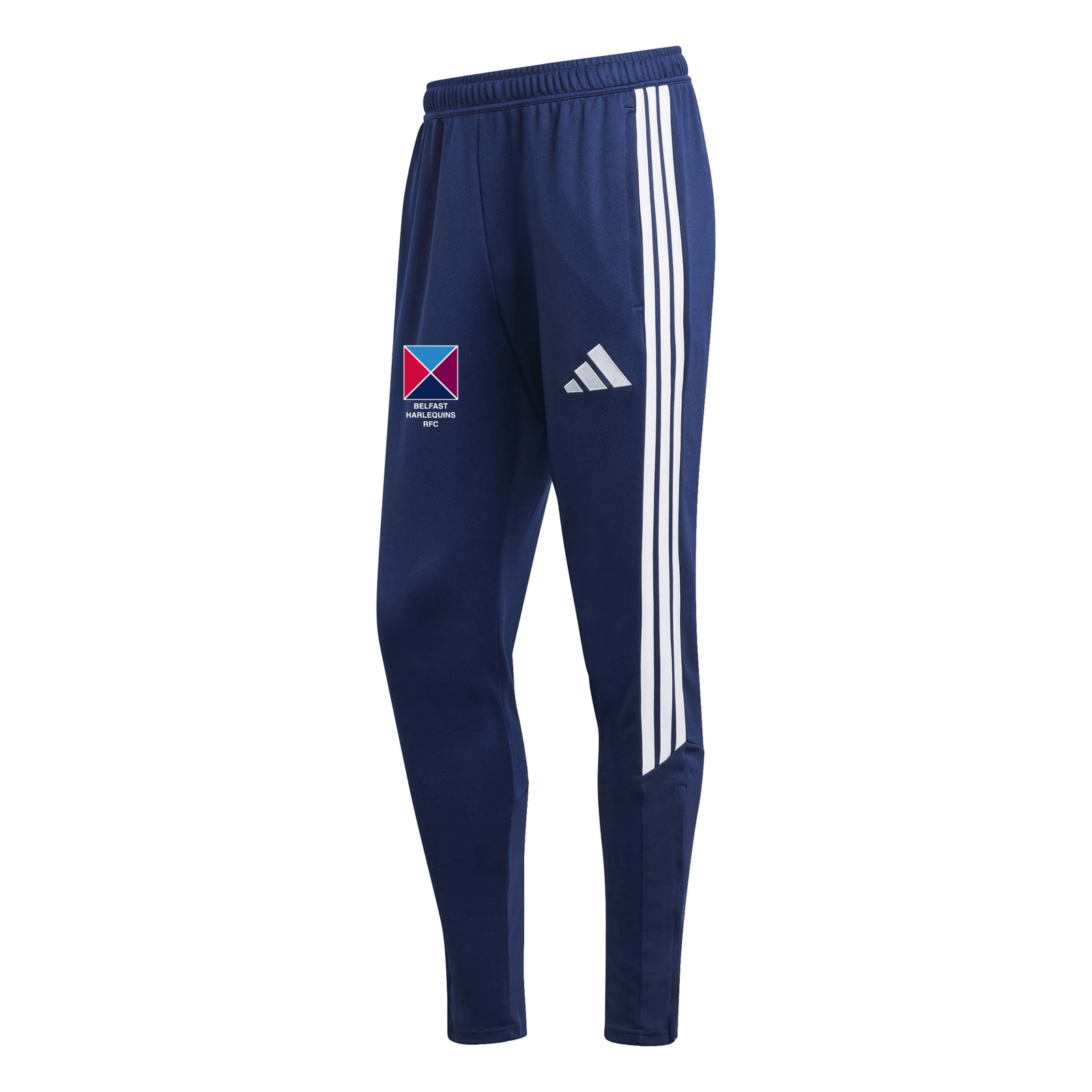 Belfast Harlequins Rugby Club - Advantage League Zip-Pocket Training Track Pants - Navy -adidas- Stash Shop