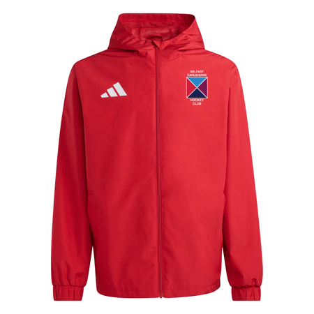 Belfast Harlequins Rugby Club - Core Hooded All-Weather Jacket - Red -adidas- Stash Shop