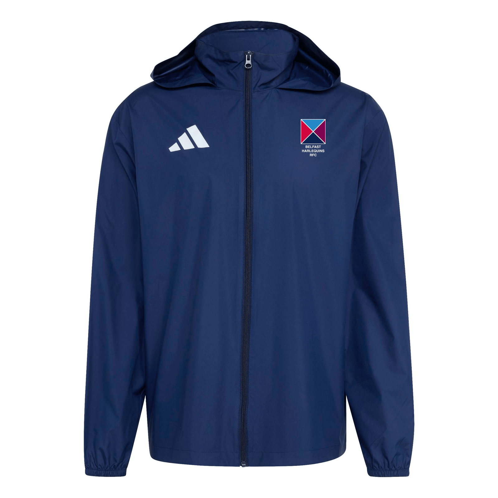 Belfast Harlequins Rugby Club - Core Hooded Multi Jacket - Navy -adidas- Stash Shop