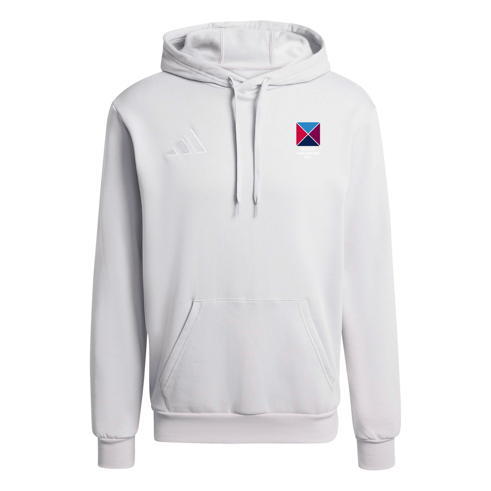 Belfast Harlequins Rugby Club - Core Pull-Over Cotton Hoodie - Grey -adidas- Stash Shop