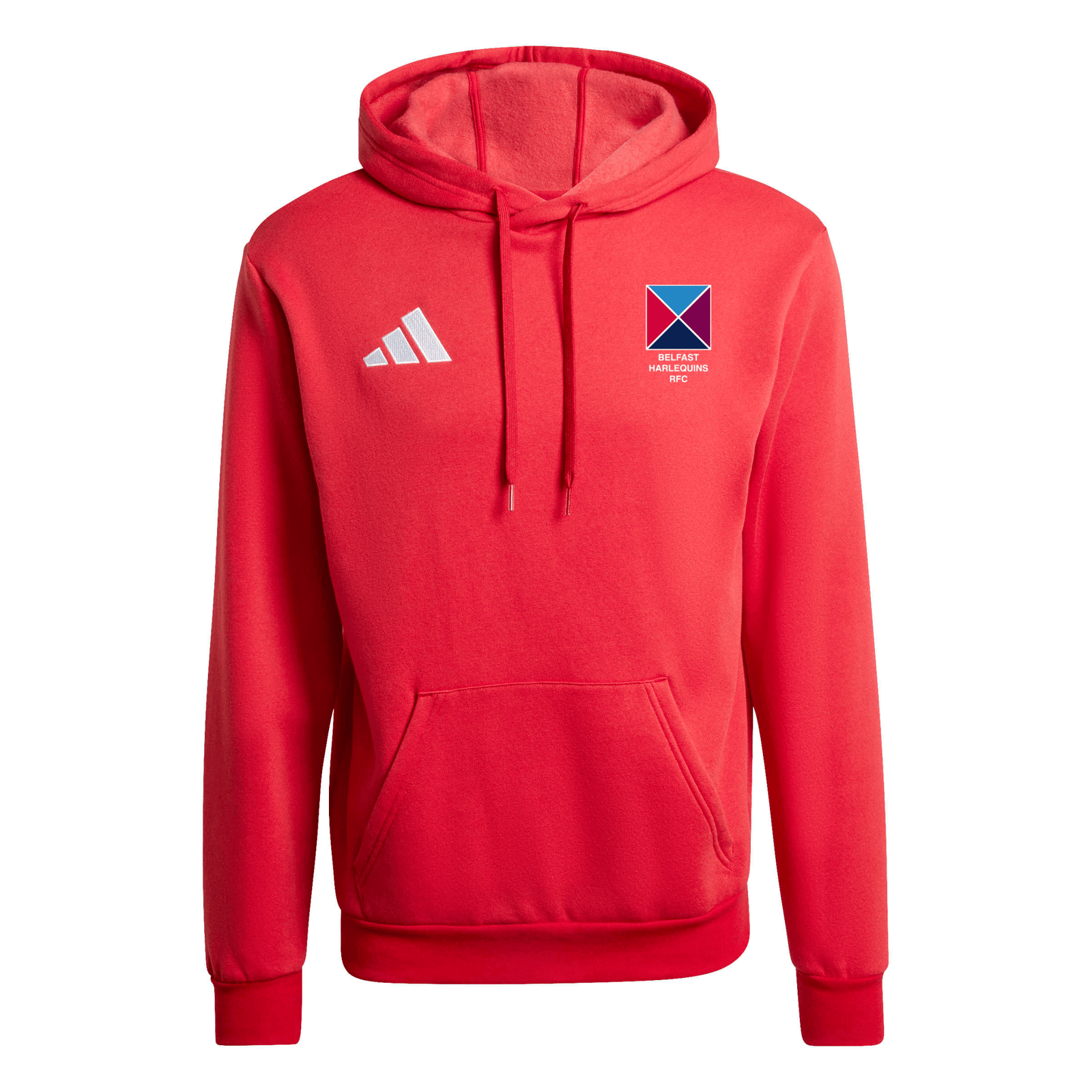 Belfast Harlequins Rugby Club - Core Pull-Over Cotton Hoodie - Red -adidas- Stash Shop