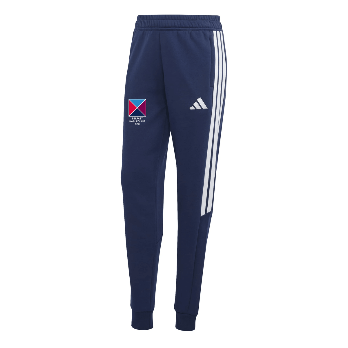 Belfast Harlequins Rugby Club - Womens Advantage League Zip-Pocket Cotton Sweatpants - Navy -adidas- Stash Shop