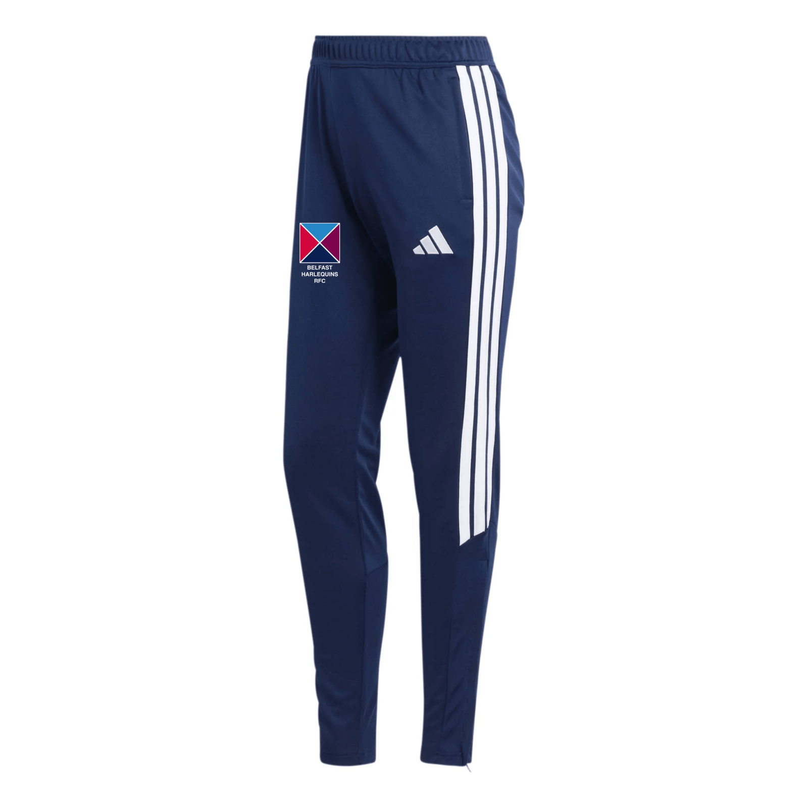 Belfast Harlequins Rugby Club - Womens Advantage League Zip-Pocket Training Track Pants - Grey -adidas- Stash Shop