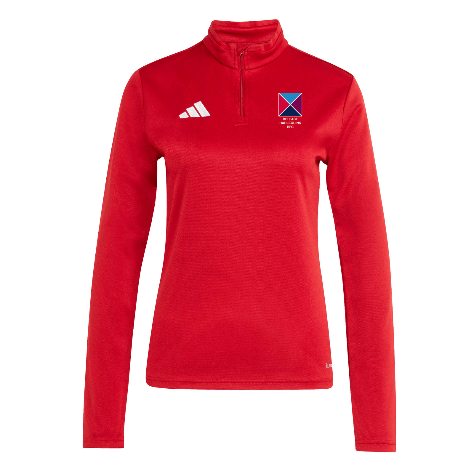 Belfast Harlequins Rugby Club - Womens Core Slim-Fit 1/4-Zip Training Top - Red -adidas- Stash Shop