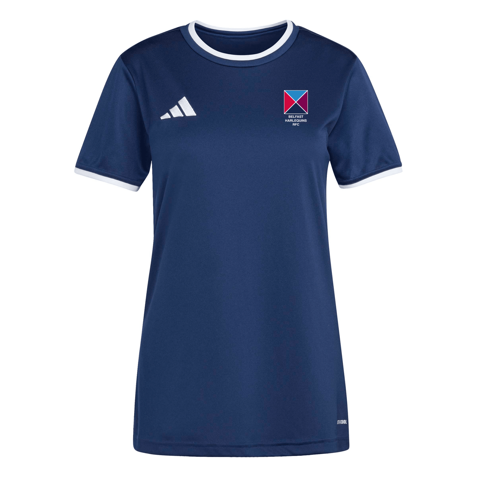 Belfast Harlequins Rugby Club - Womens Core SS Shirt - Navy -adidas- Stash Shop