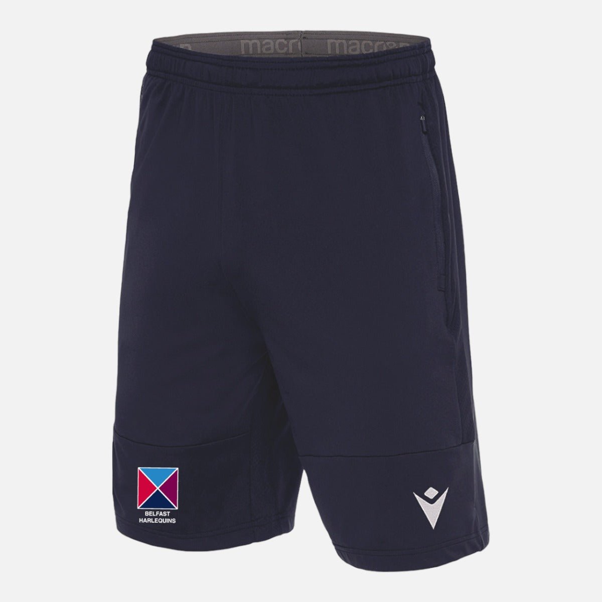Belfast Harlequins Zipped Training Short - Macron - Stash Shop