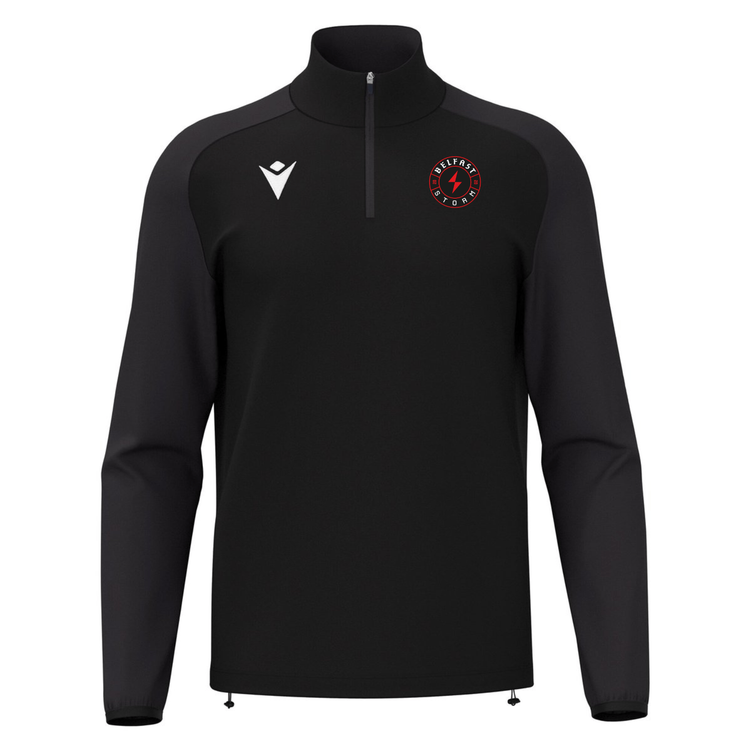 Belfast Storm Gaming - Isen 1/4 Zip Top Black - Macron - Stash Shop
