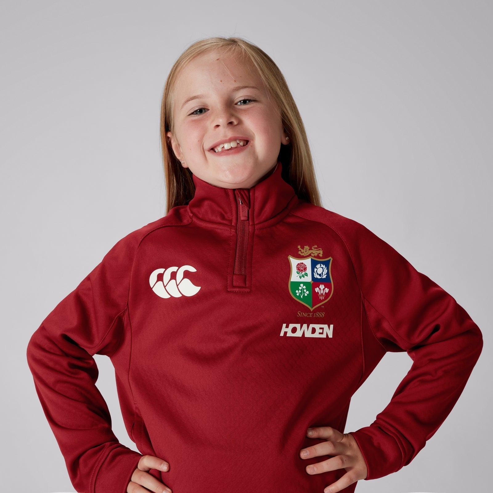 British & Irish Lions - 1/4 Zip Fleece - Juniors - Red - Canterbury - Stash Shop
