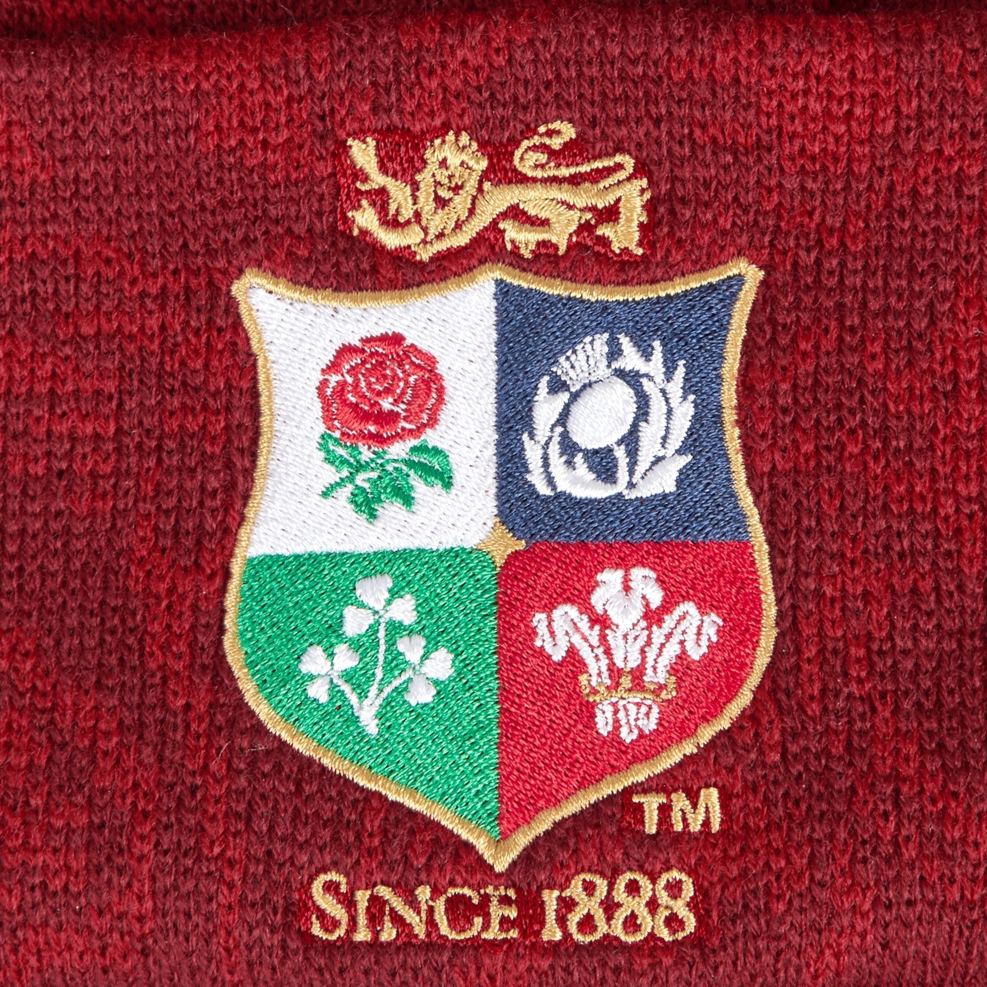 British & Irish Lions - Fleece Lined Bobble Hat - Red - Canterbury - Stash Shop