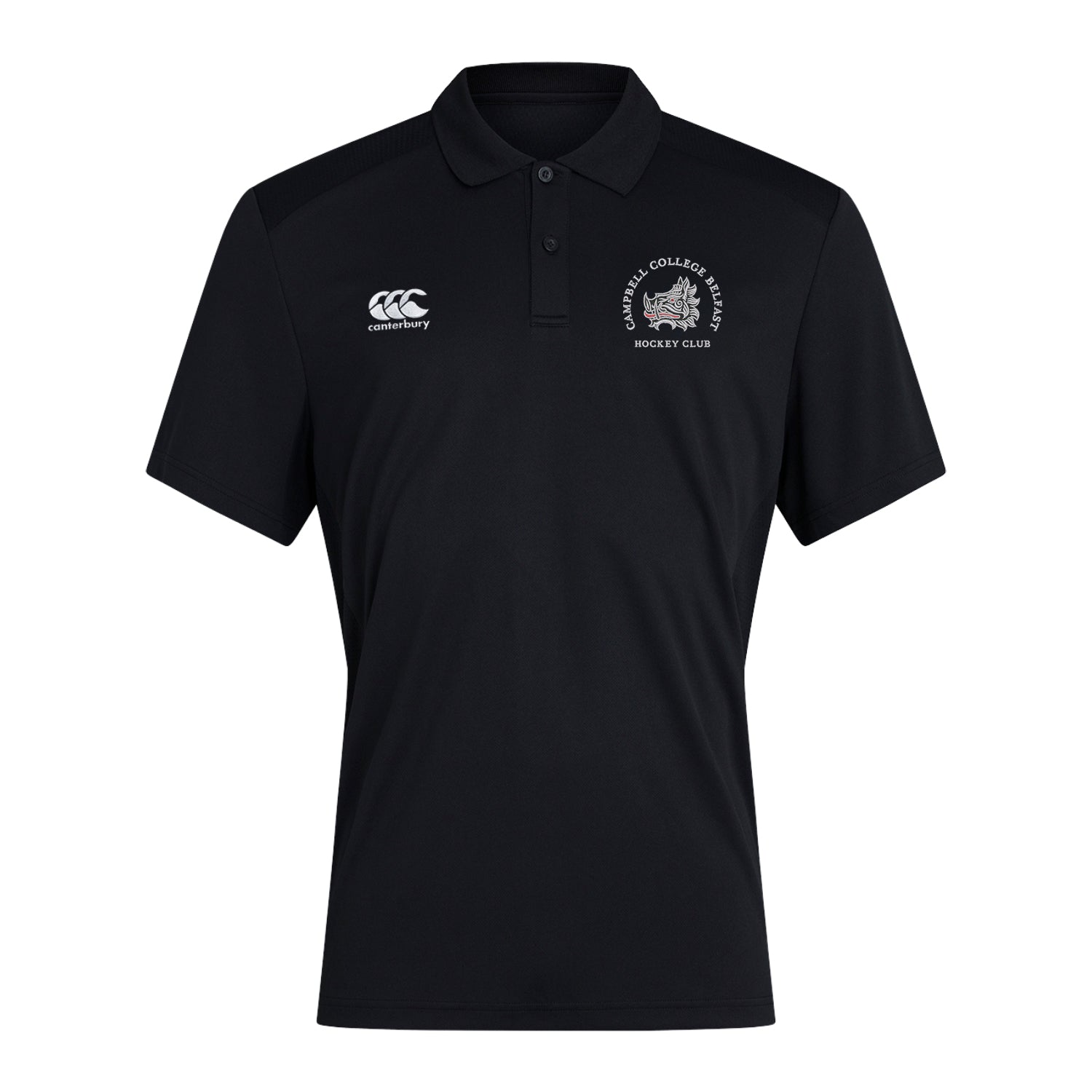 Campbell College - Club Dry Hockey Polo - Black - Canterbury - Stash Shop
