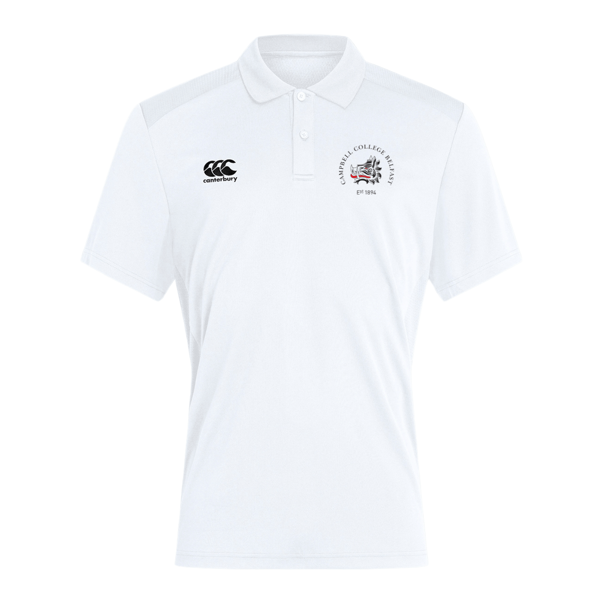 Campbell College - Club Dry Polo - White - Canterbury - Stash Shop