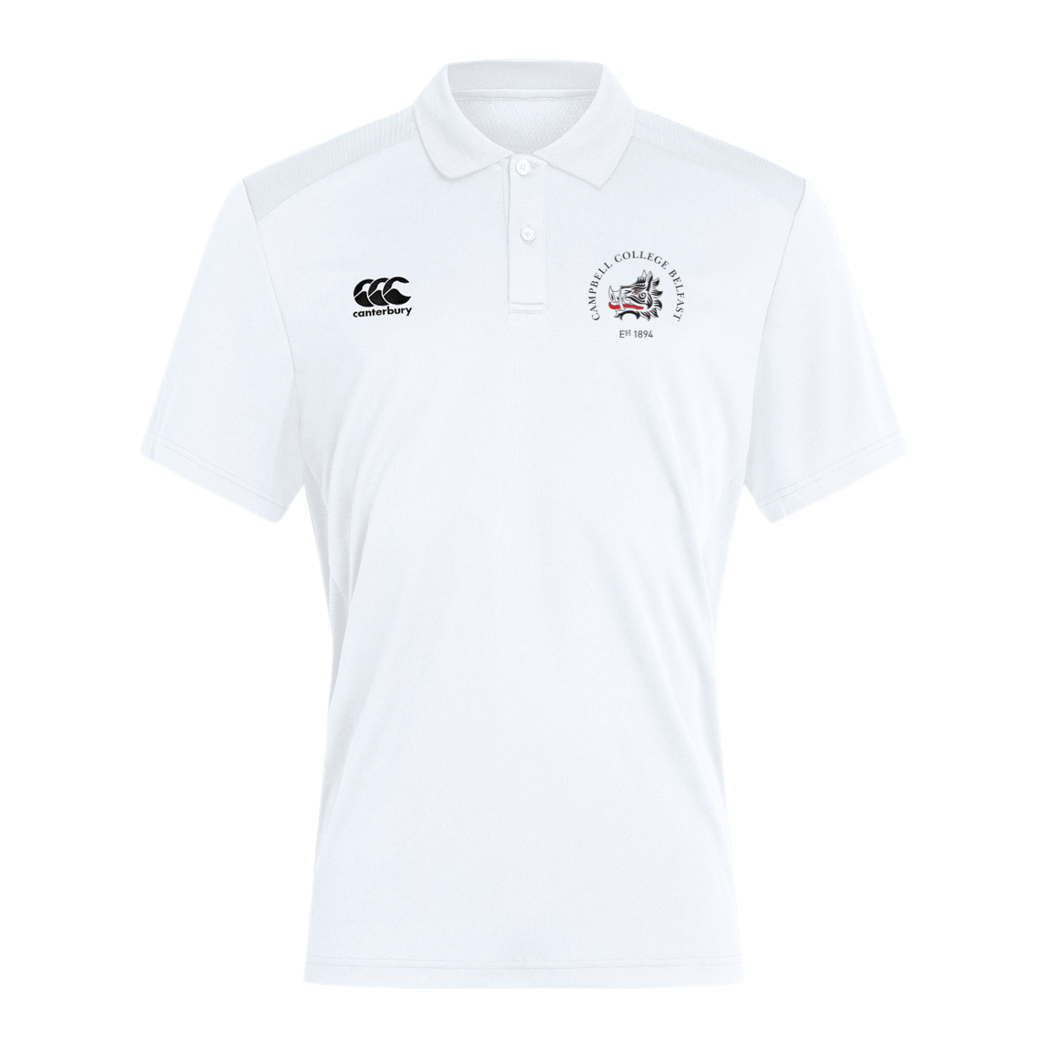 Campbell College - Club Dry Polo - White - Canterbury - Stash Shop