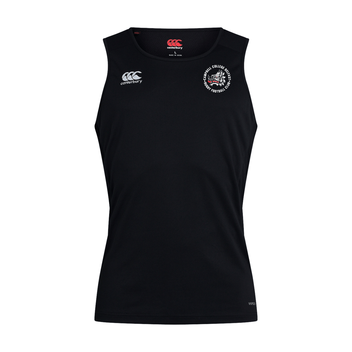 Campbell College - Club Dry Rugby Singlet - Black - Canterbury - Stash Shop