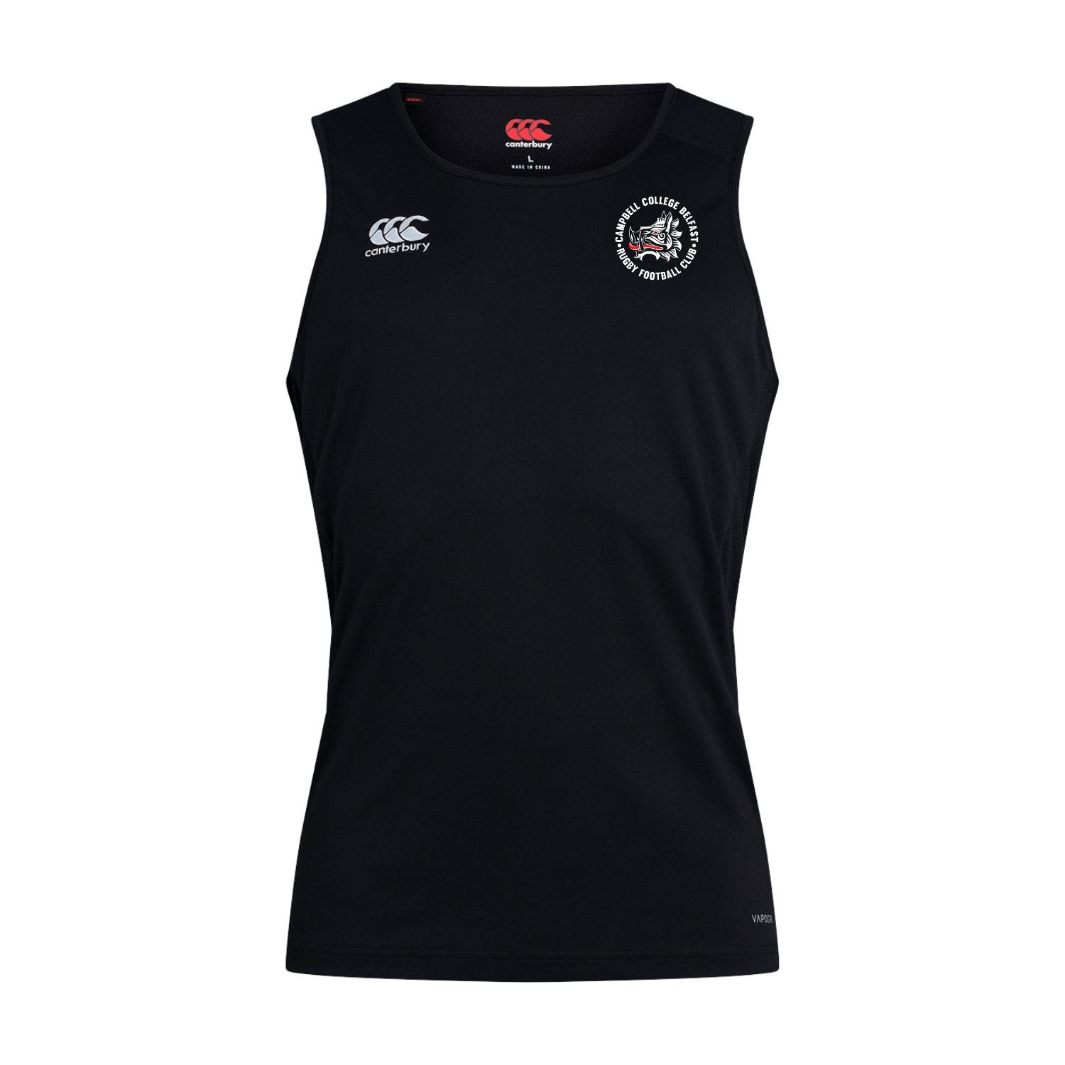 Campbell College - Club Dry Rugby Singlet - Black - Canterbury - Stash Shop