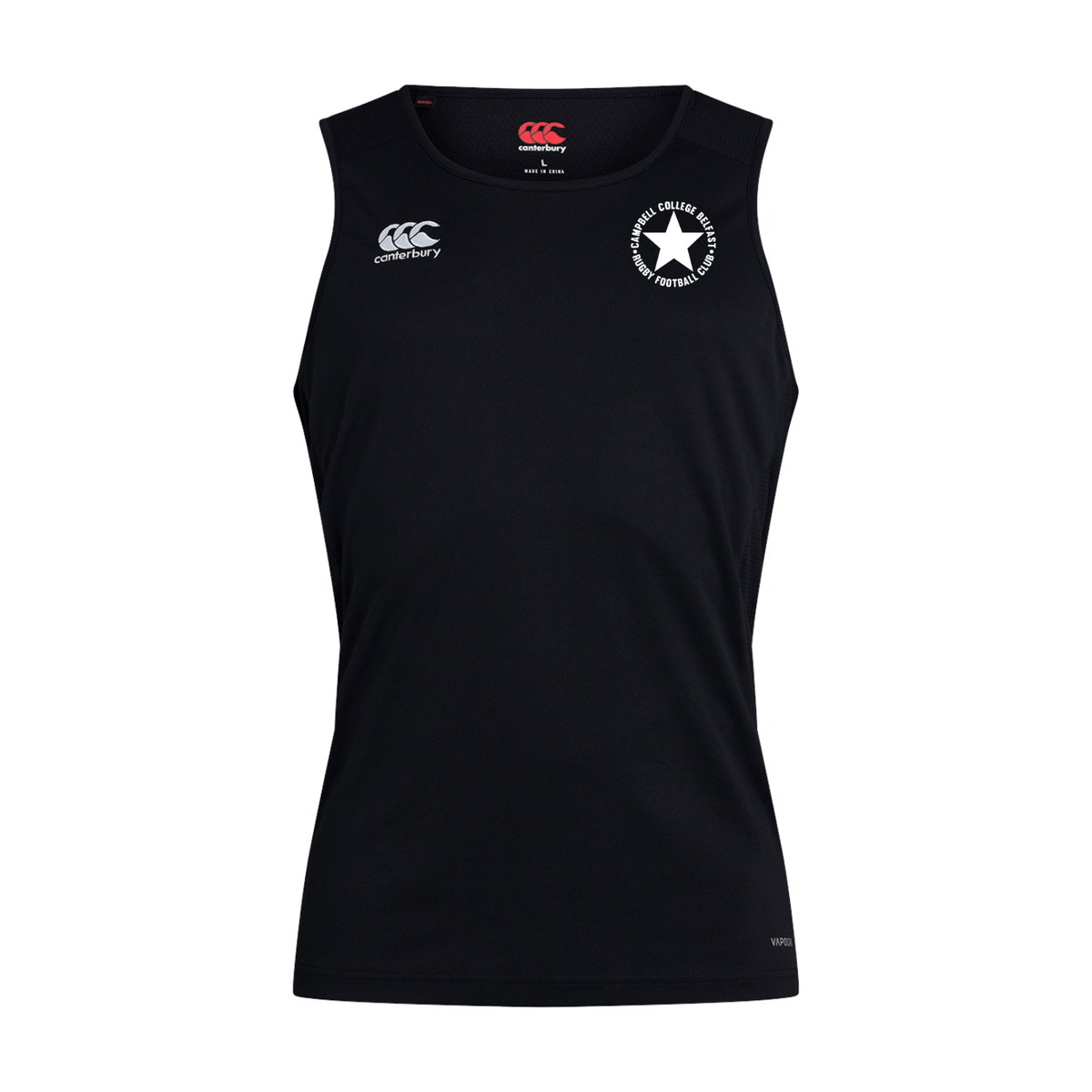 Campbell College - Club Dry Senior Rugby Singlet - Black - Canterbury - Stash Shop