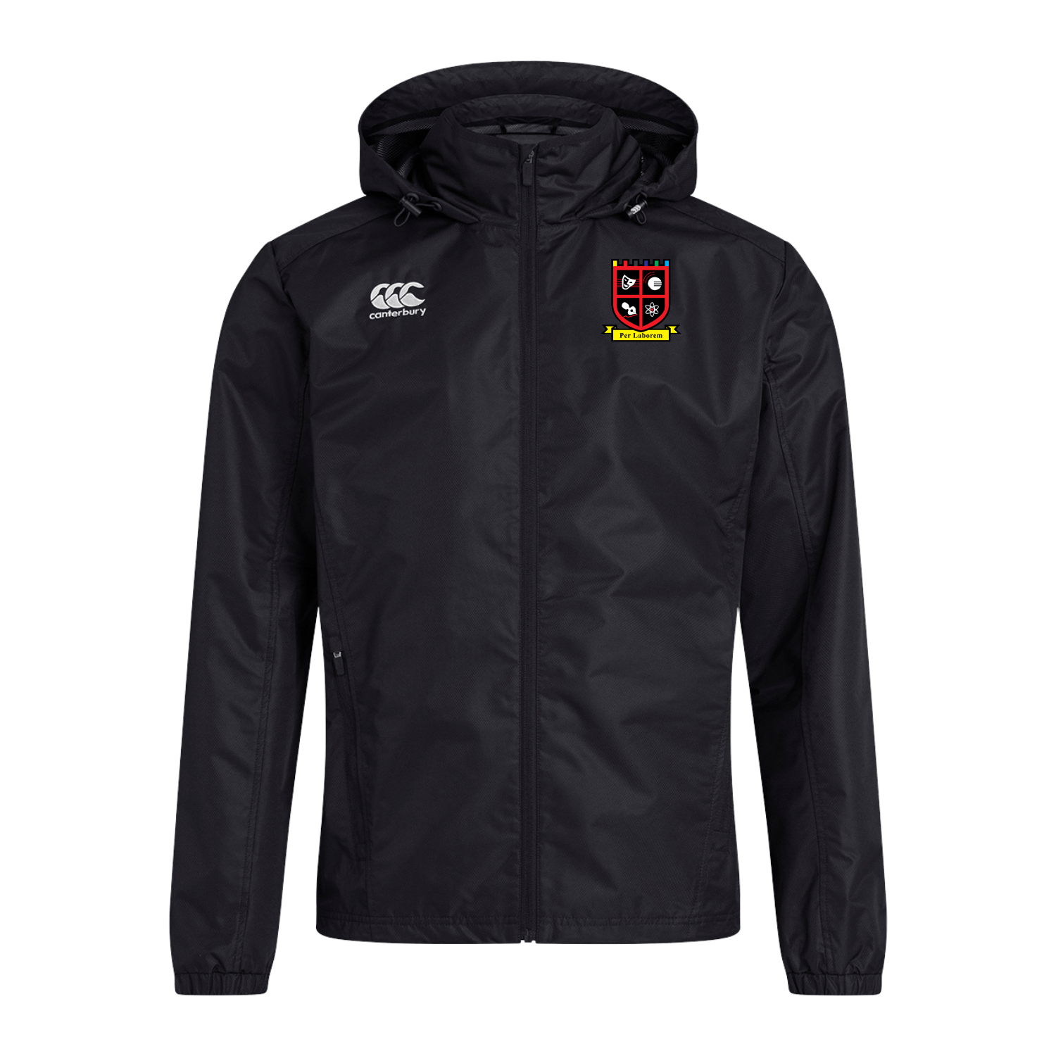 CHGS Staff - Ladies Full Zip Rain Jacket - Black - Canterbury - Stash Shop