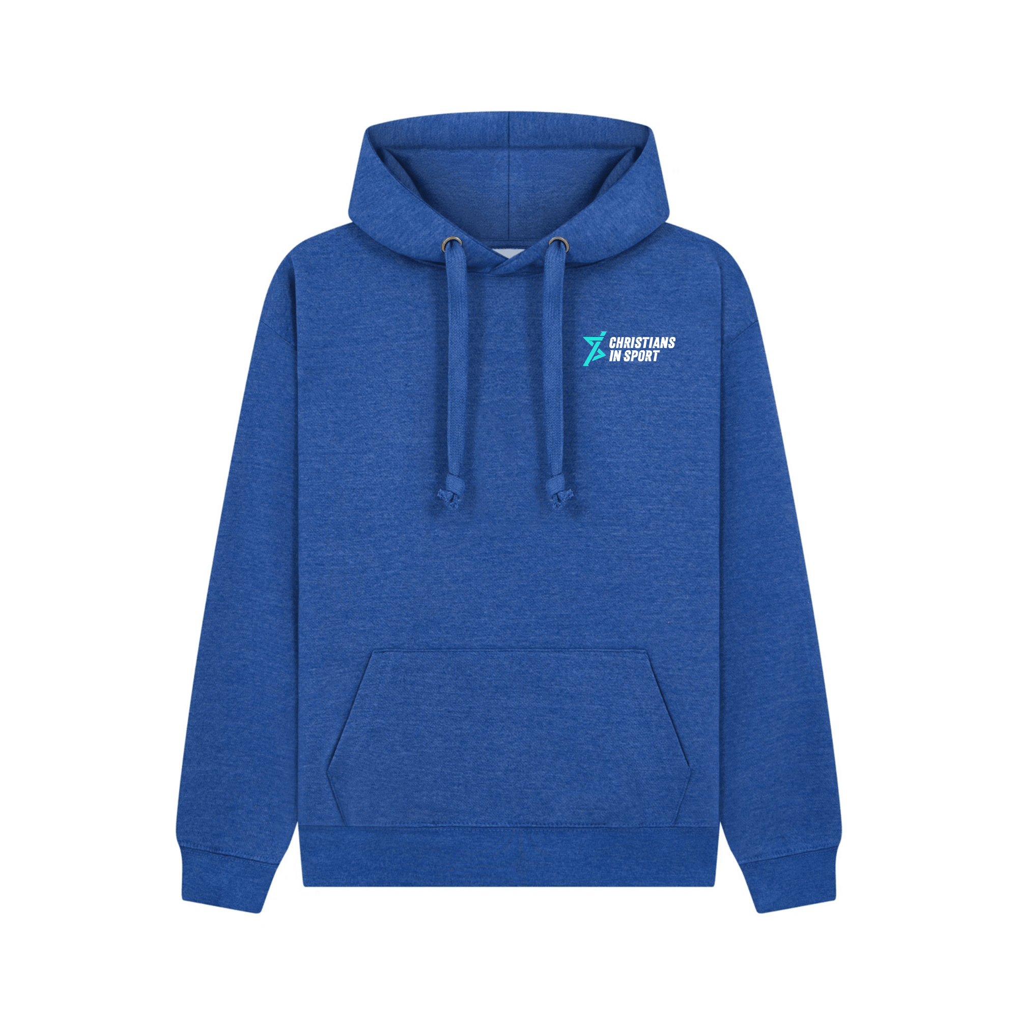 Christians in Sport Hoodie 26 - Blue Melange -Stash Shop- Stash Shop