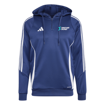 Christians in Sport Junior 1/4 Zip Hoody - Navy - Adidas - Stash Shop
