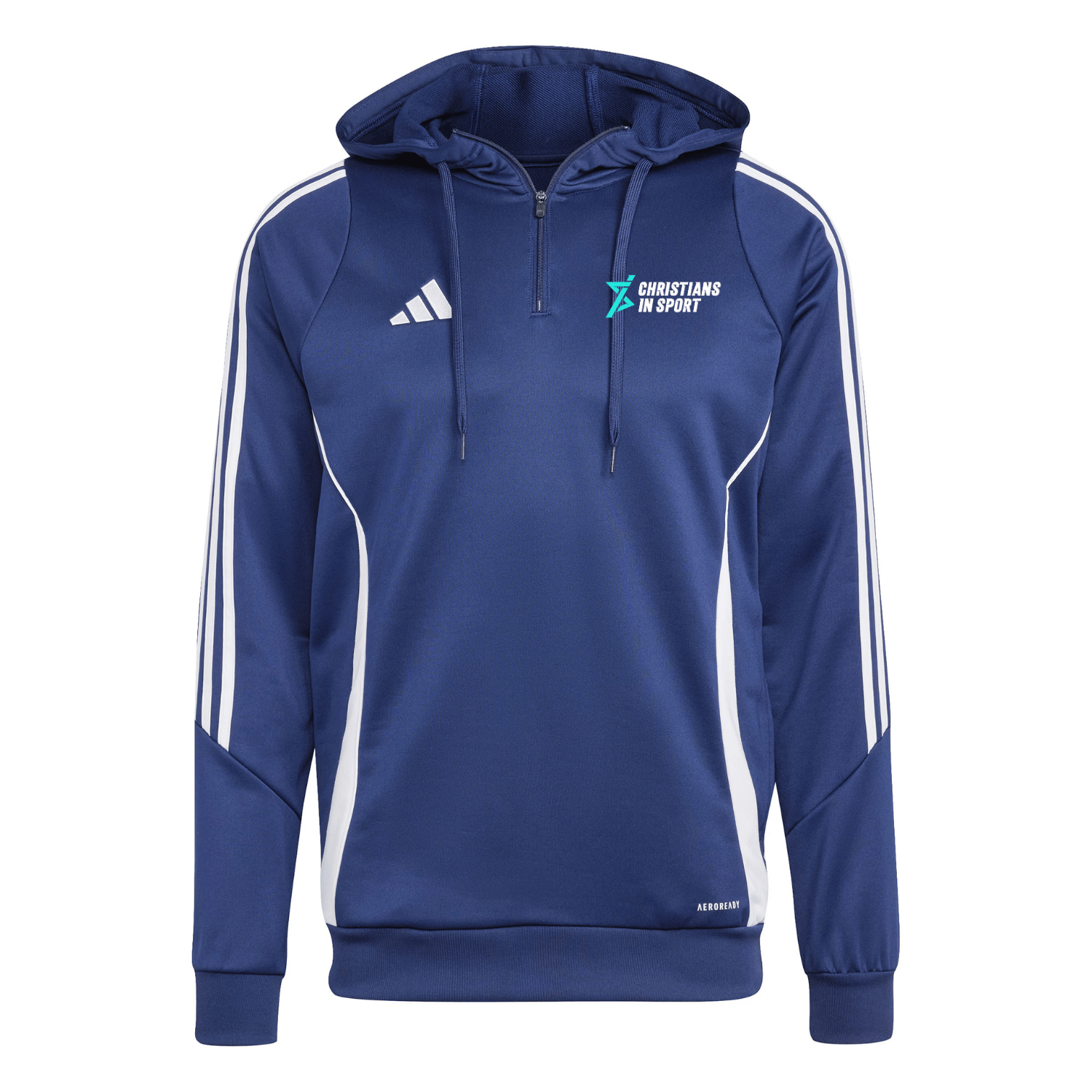 Christians in Sport Junior 1/4 Zip Hoody - Navy - Adidas - Stash Shop