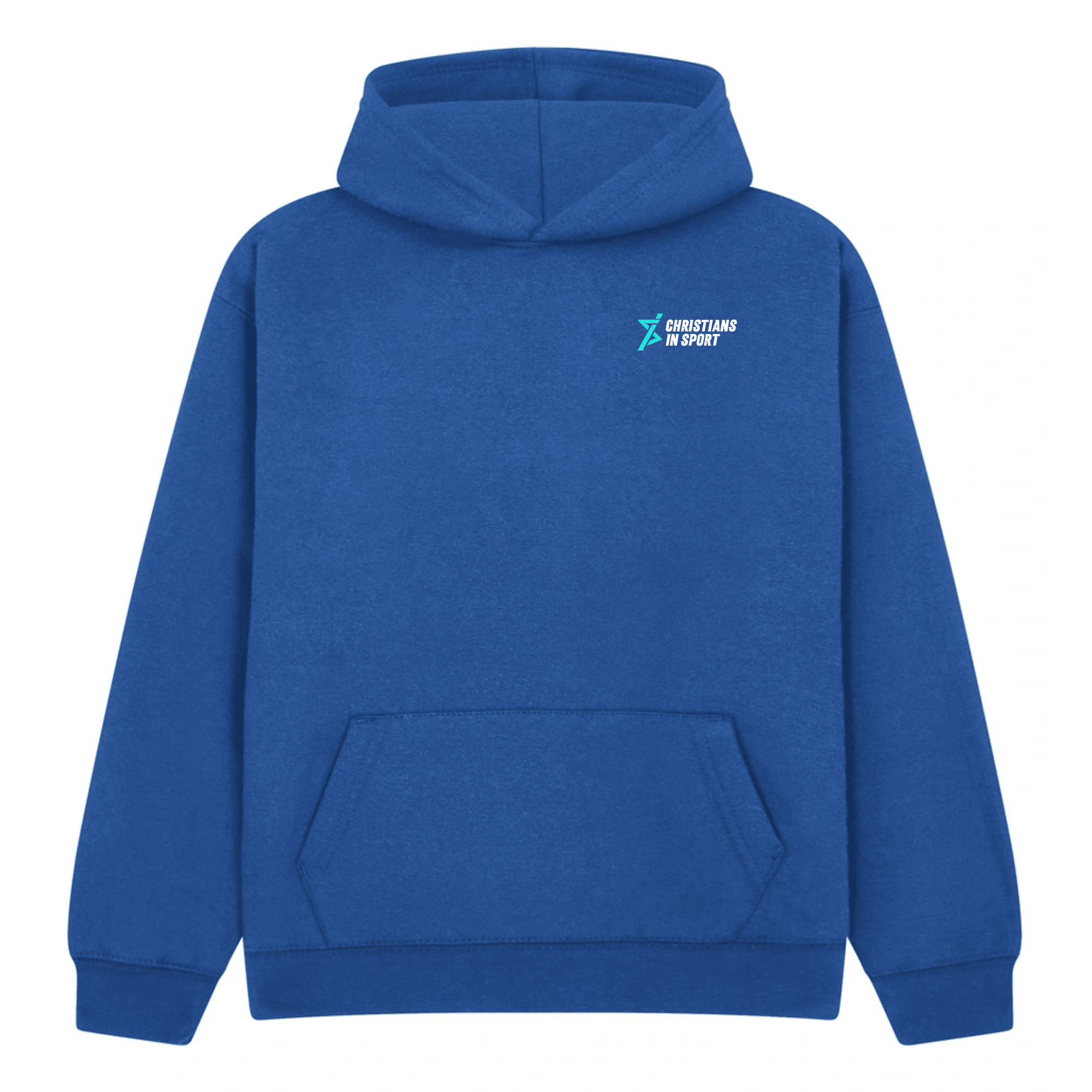 Christians in Sport Junior Hoodie 26 - Blue Melange -Stash Shop- Stash Shop