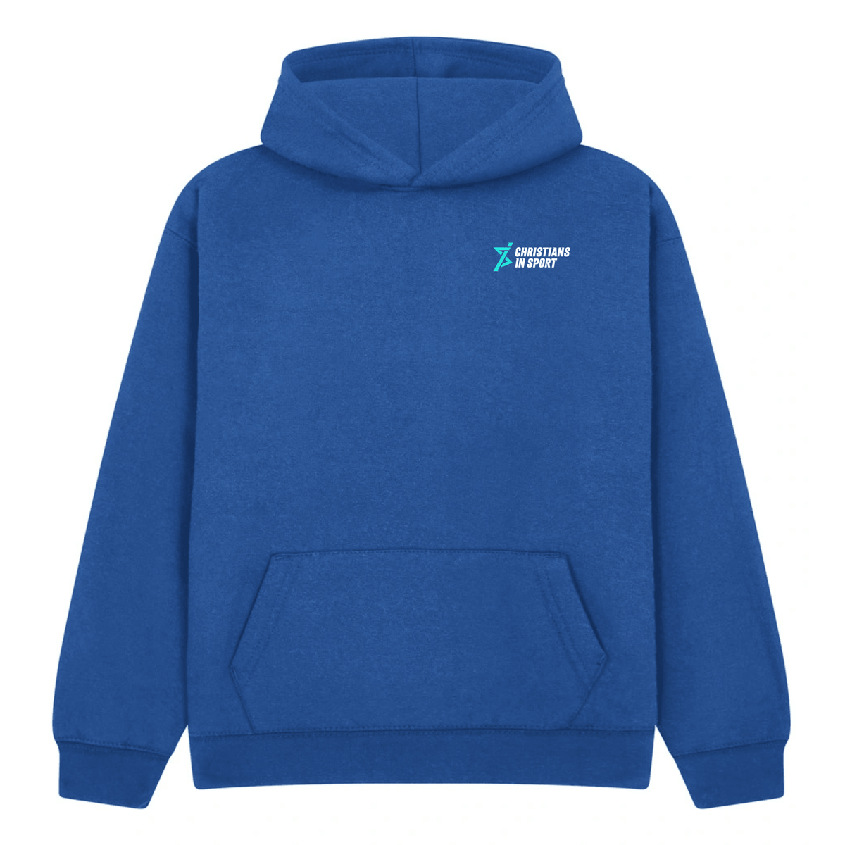 Christians in Sport Junior Hoodie 26 - Blue Melange -Stash Shop- Stash Shop