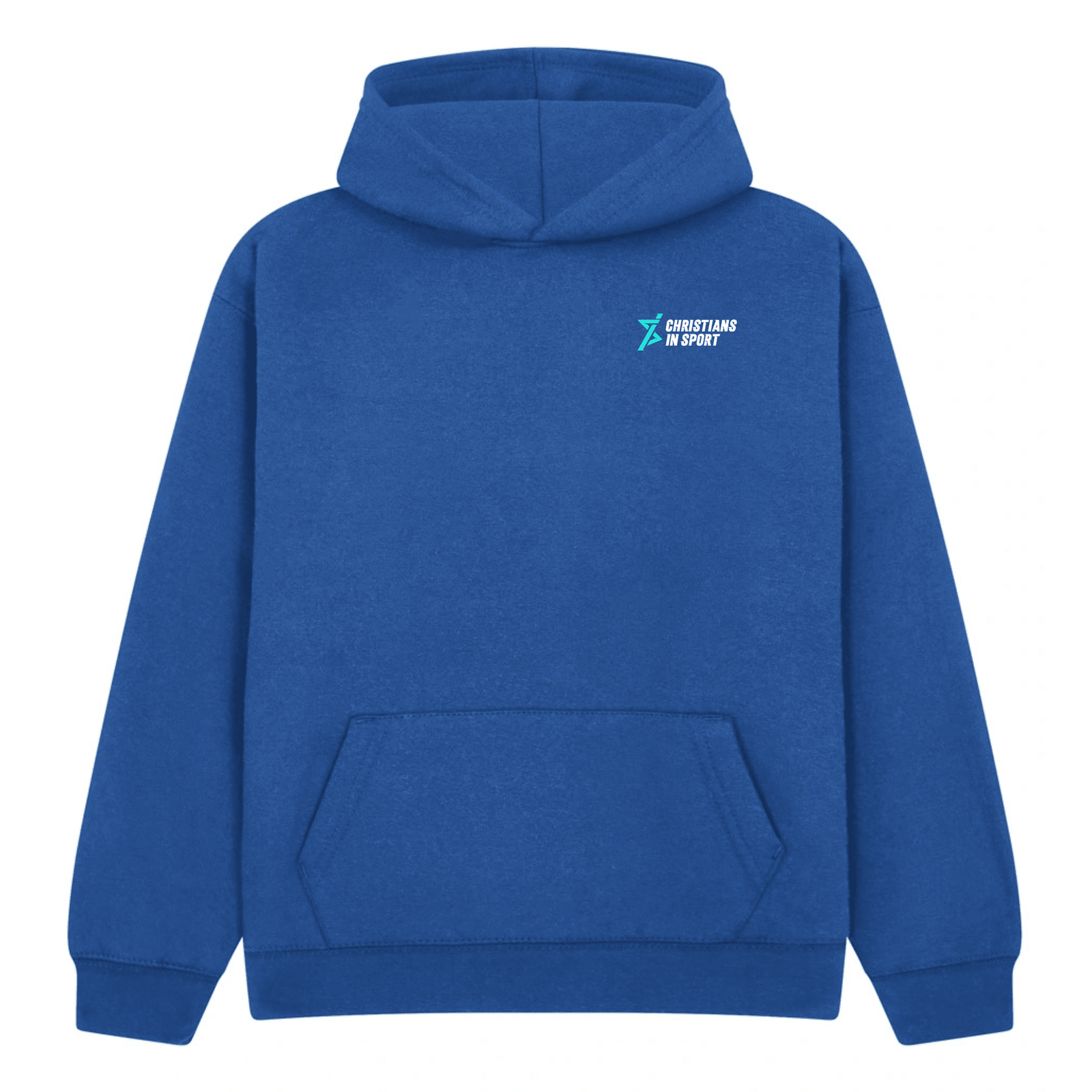 Christians in Sport Junior Hoodie 26 - Blue Melange -Stash Shop- Stash Shop