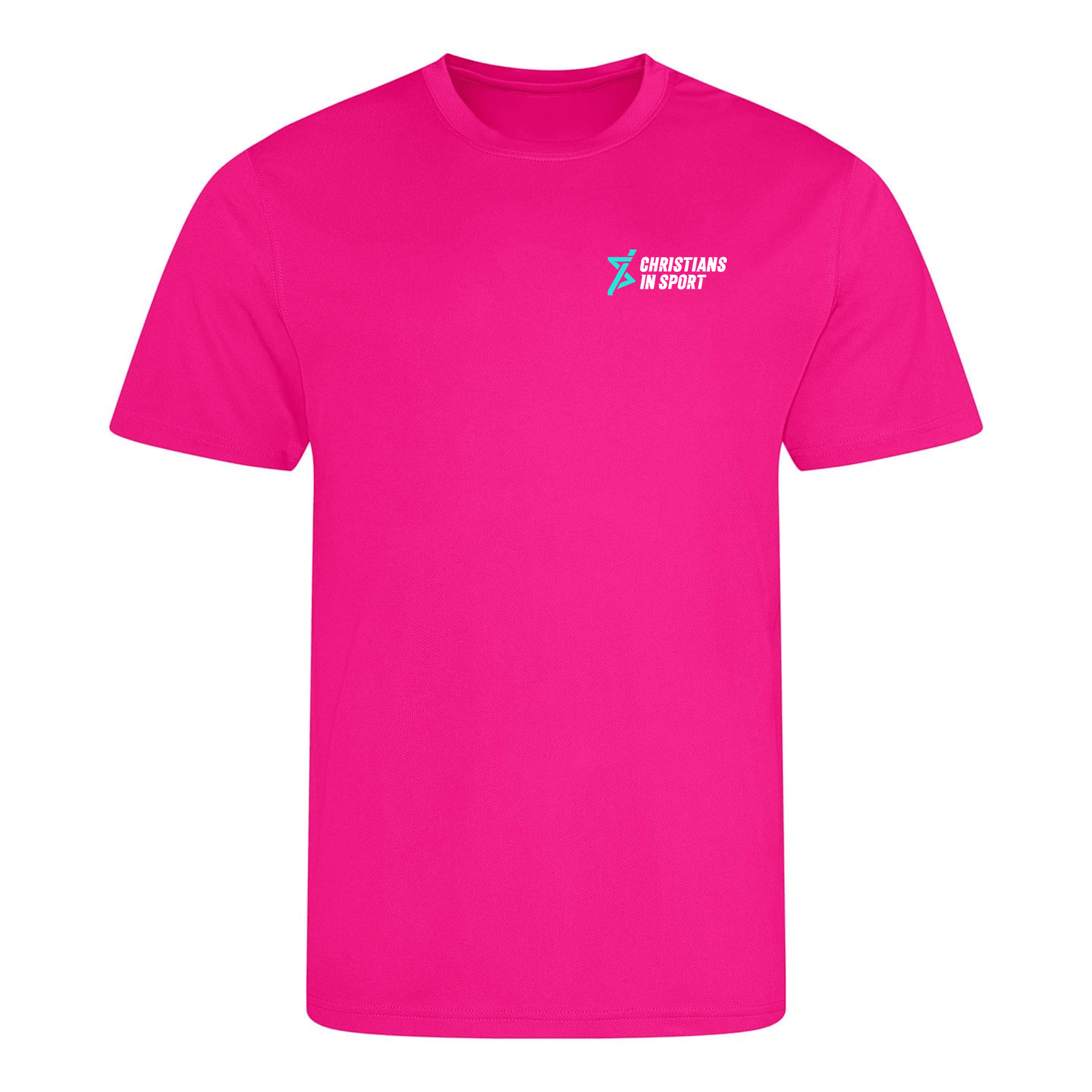 Christians in Sport Junior Sports T-Shirt 26 - Hyper Pink -Stash Shop- Stash Shop