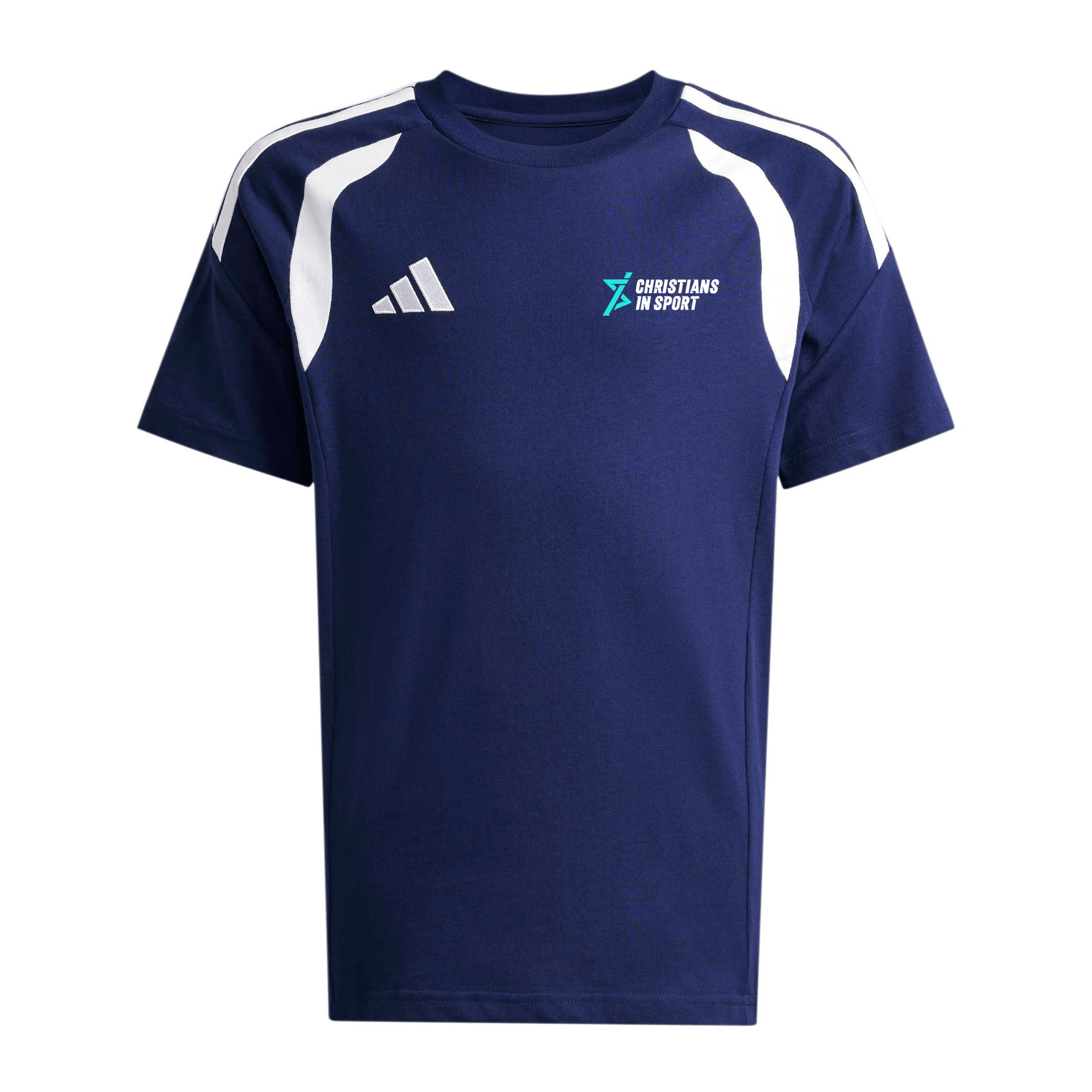 Christians in Sport Junior T-Shirt 26 - Navy -Adidas- Stash Shop