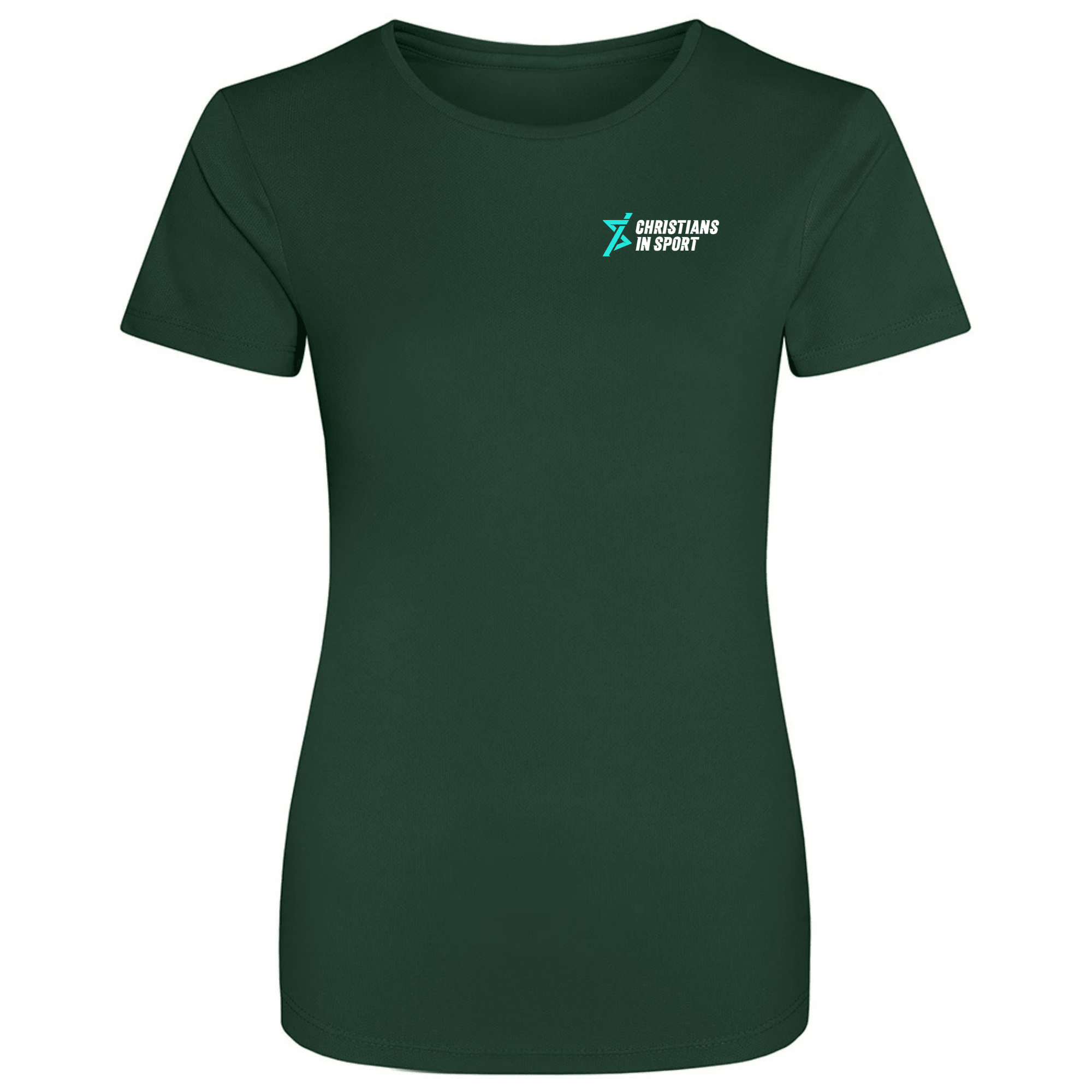 Christians in Sport Women's Sports T-Shirt 26 - Bottle Green -Stash Shop- Stash Shop