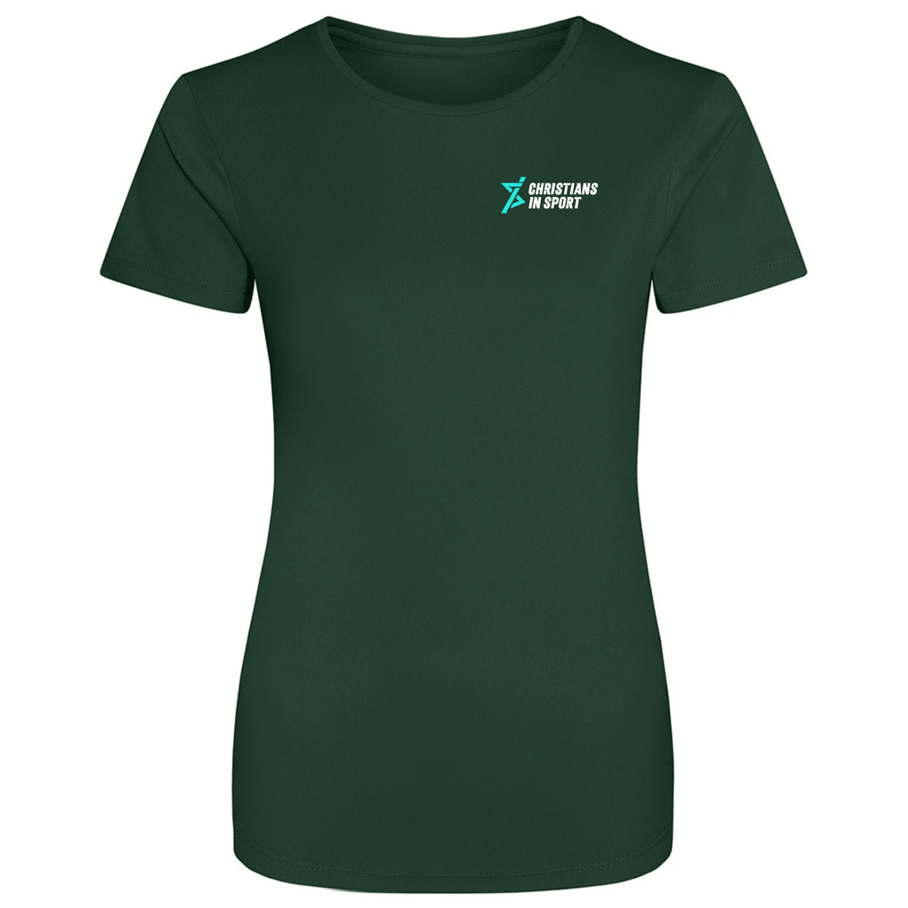 Christians in Sport Women's Sports T-Shirt 26 - Bottle Green -Stash Shop- Stash Shop