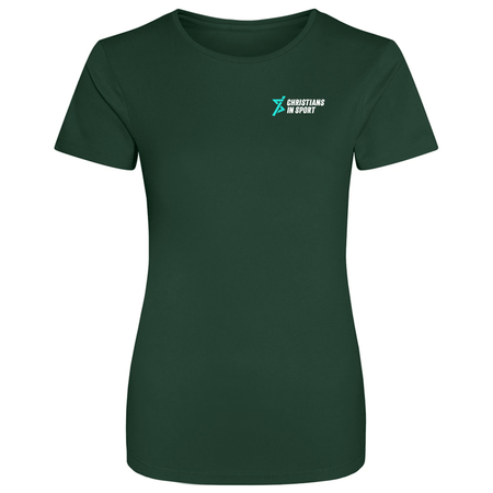 Christians in Sport Women's Sports T-Shirt 26 - Bottle Green -Stash Shop- Stash Shop