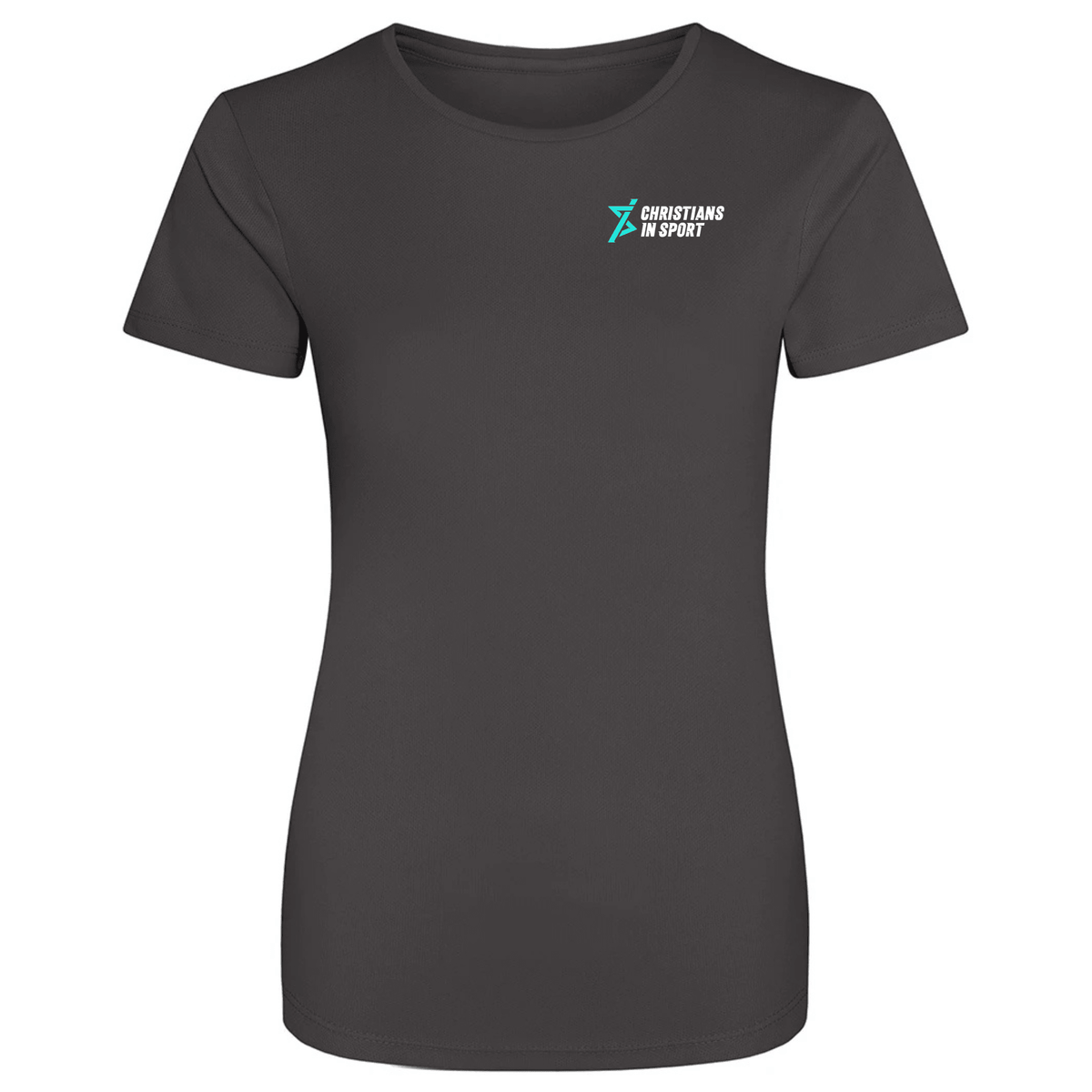 Christians in Sport Women's Sports T-Shirt 26 - Charcoal -Stash Shop- Stash Shop