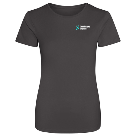 Christians in Sport Women's Sports T-Shirt 26 - Charcoal -Stash Shop- Stash Shop