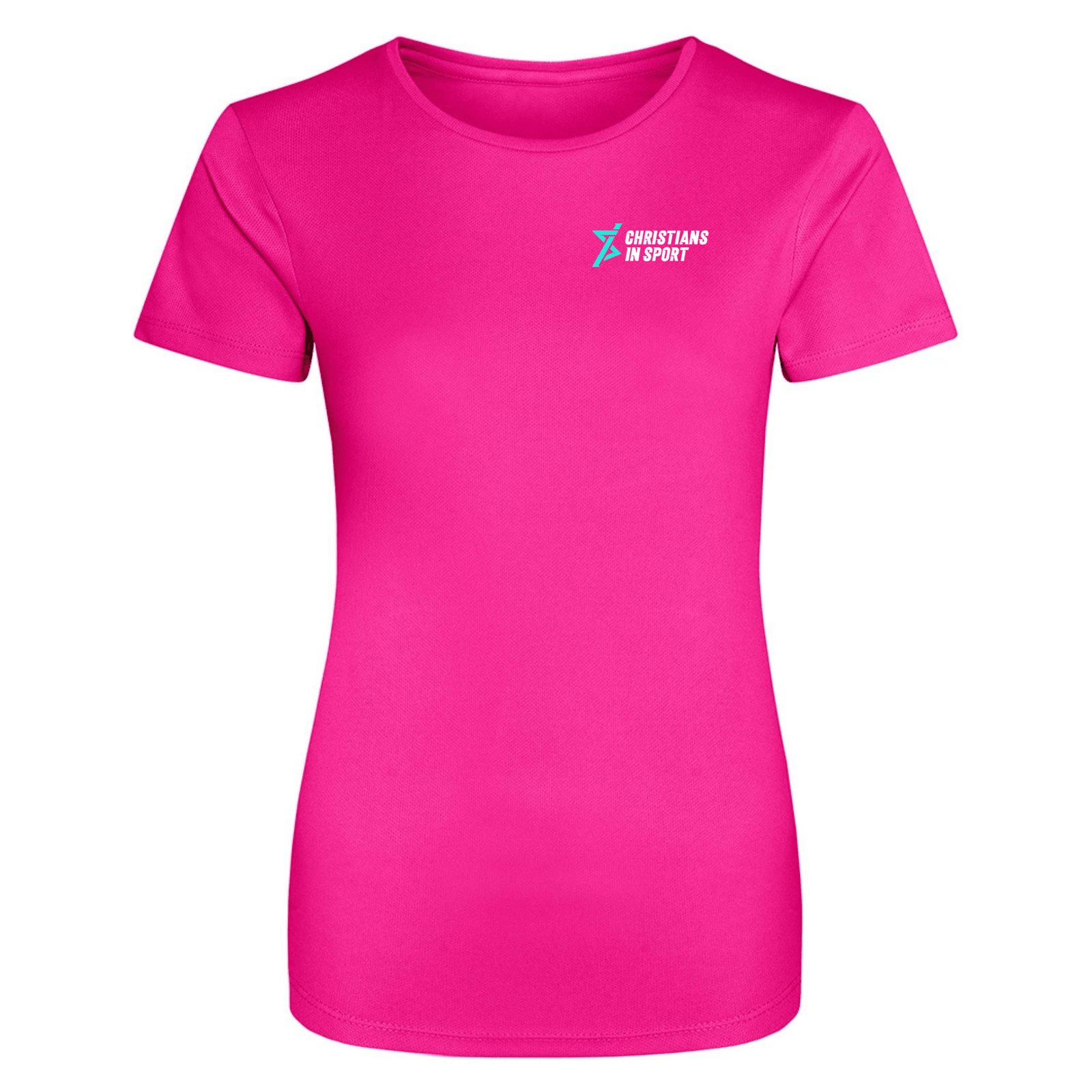 Christians in Sport Women's Sports T-Shirt 26 - Hyper Pink -Stash Shop- Stash Shop