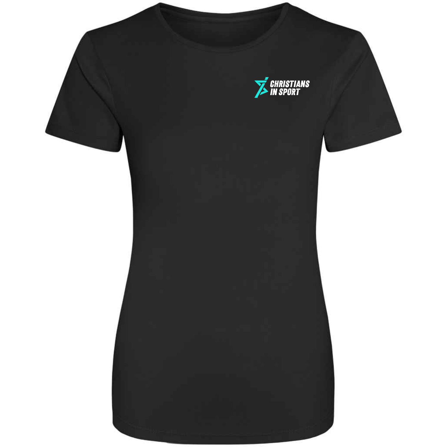 Christians in Sport Women's Sports T-Shirt - Jet Black - Stash inc. - Stash Shop