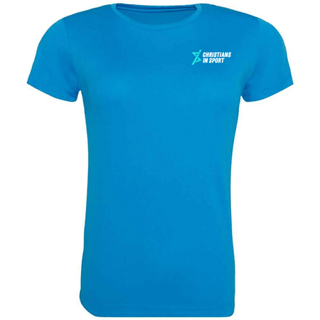 Christians in Sport Women's Sports T-Shirt - Sapphire Blue - Stash inc. - Stash Shop