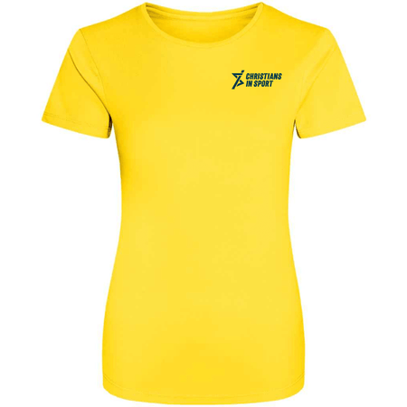 Christians in Sport Women's Sports T-Shirt - Sun Yellow - Stash inc. - Stash Shop