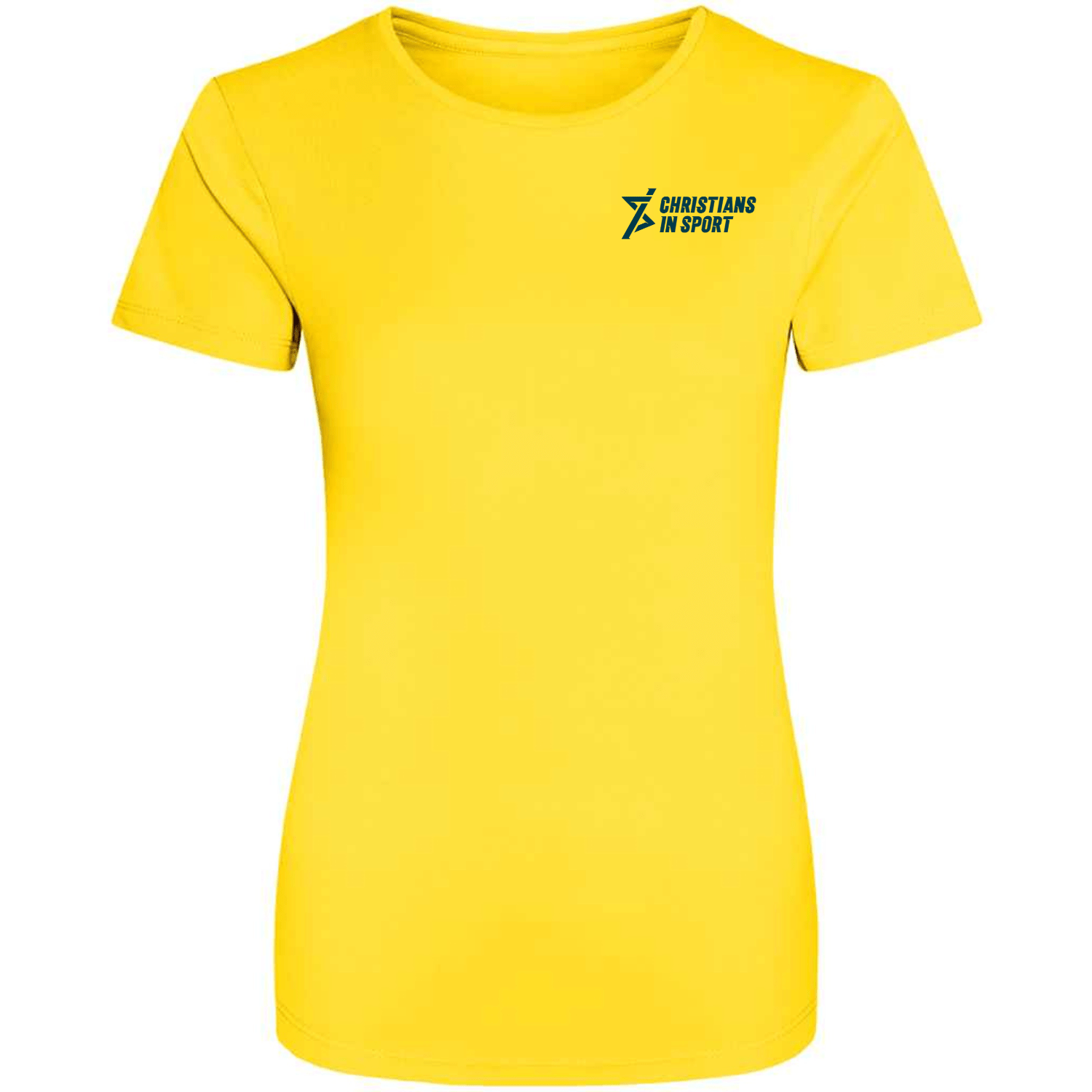 Christians in Sport Women's Sports T-Shirt - Sun Yellow - Stash inc. - Stash Shop