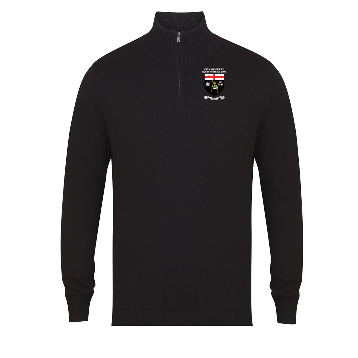 City of Derry Rugby Club - 1/4 Zip Cotton Jumper - Stash Inc. - Stash Shop