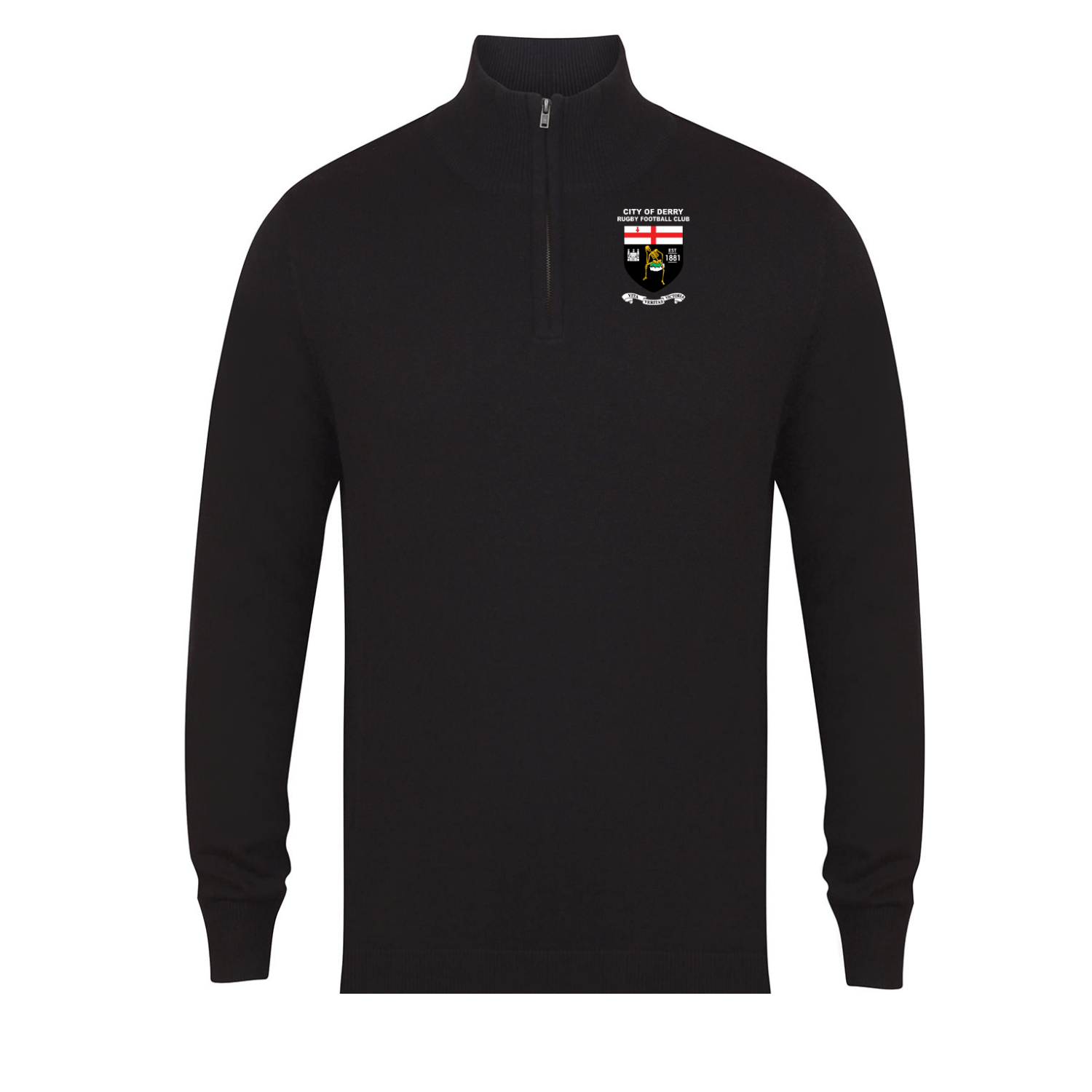 City of Derry Rugby Club - 1/4 Zip Cotton Jumper - Stash Inc. - Stash Shop