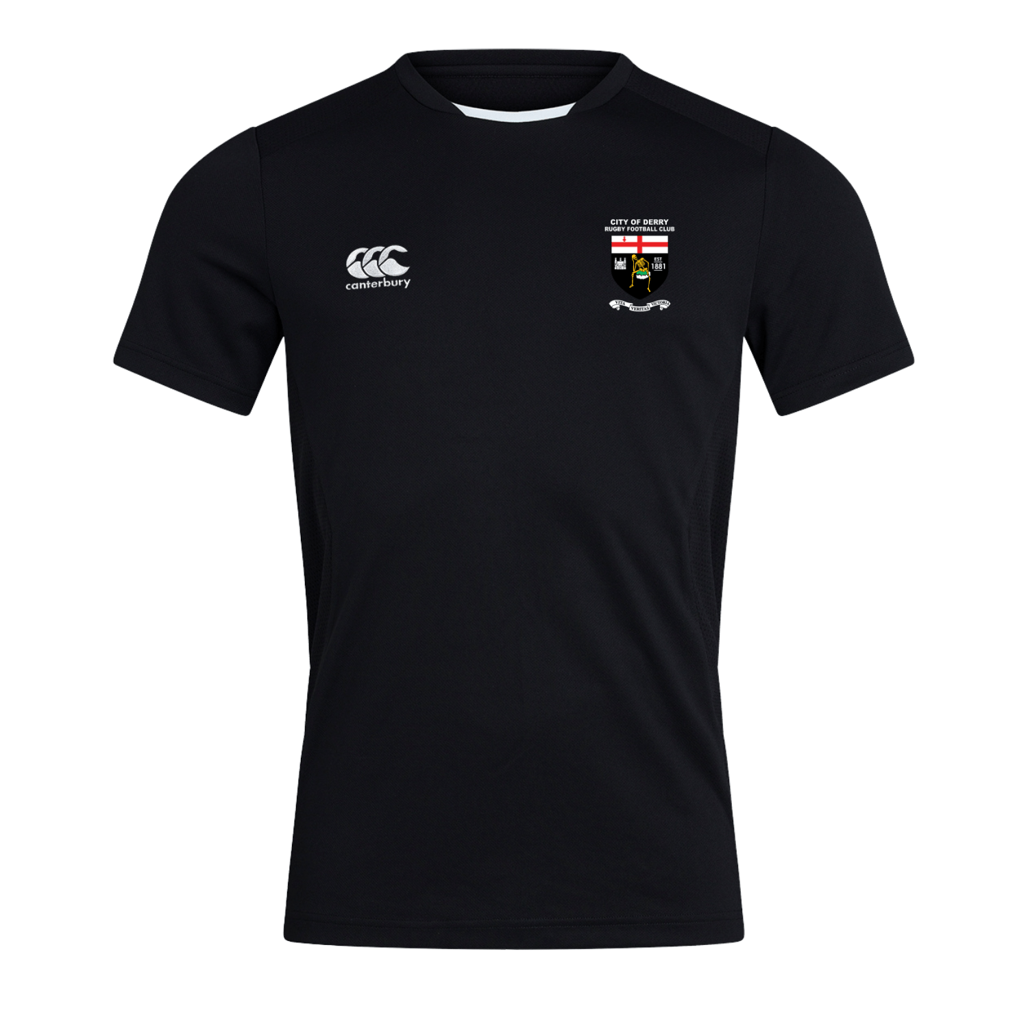 City Of Derry Rugby Club - Club Dry Tee - Black - Canterbury - Stash Shop