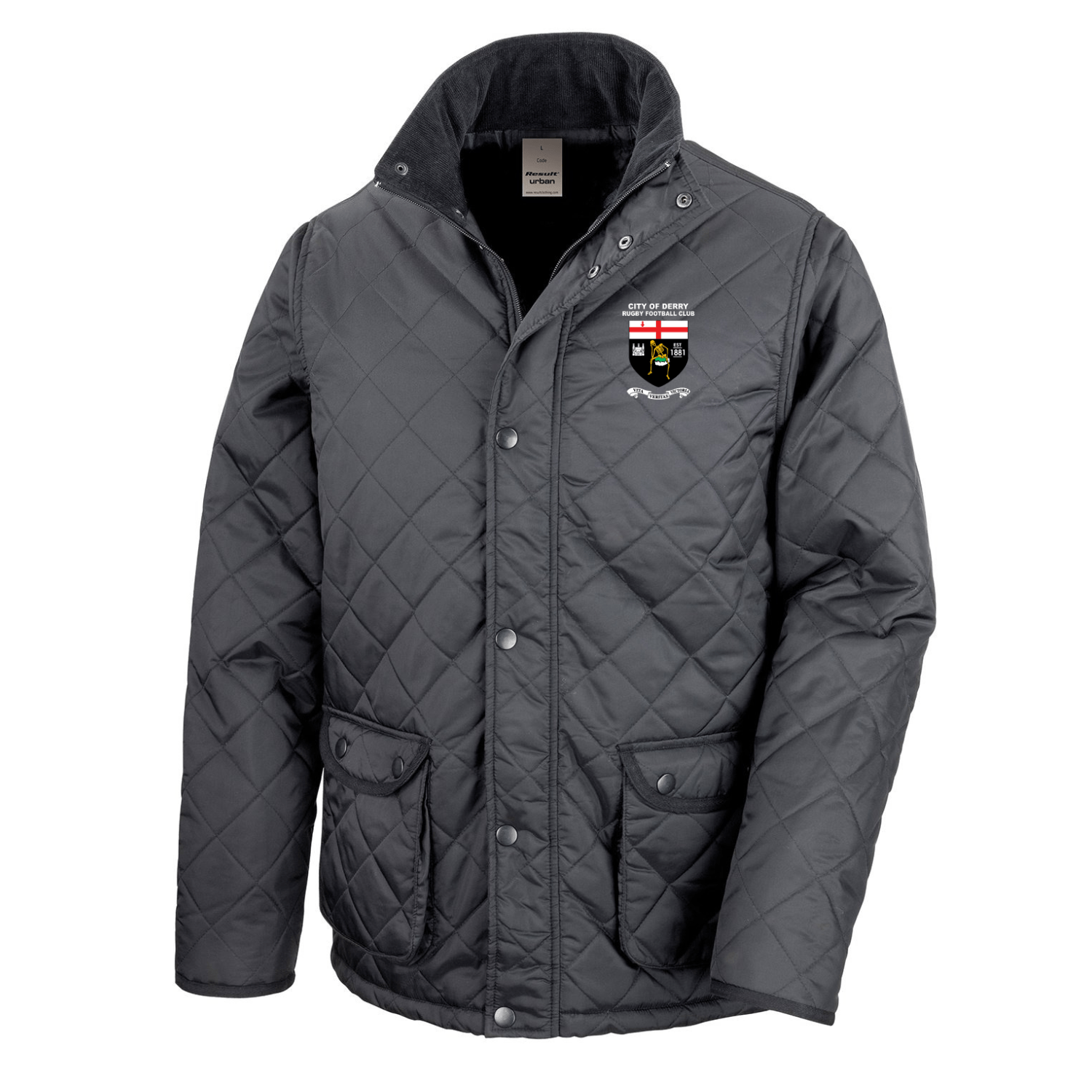 City of Derry Rugby Club - Quilted Jacket - Stash Inc. - Stash Shop